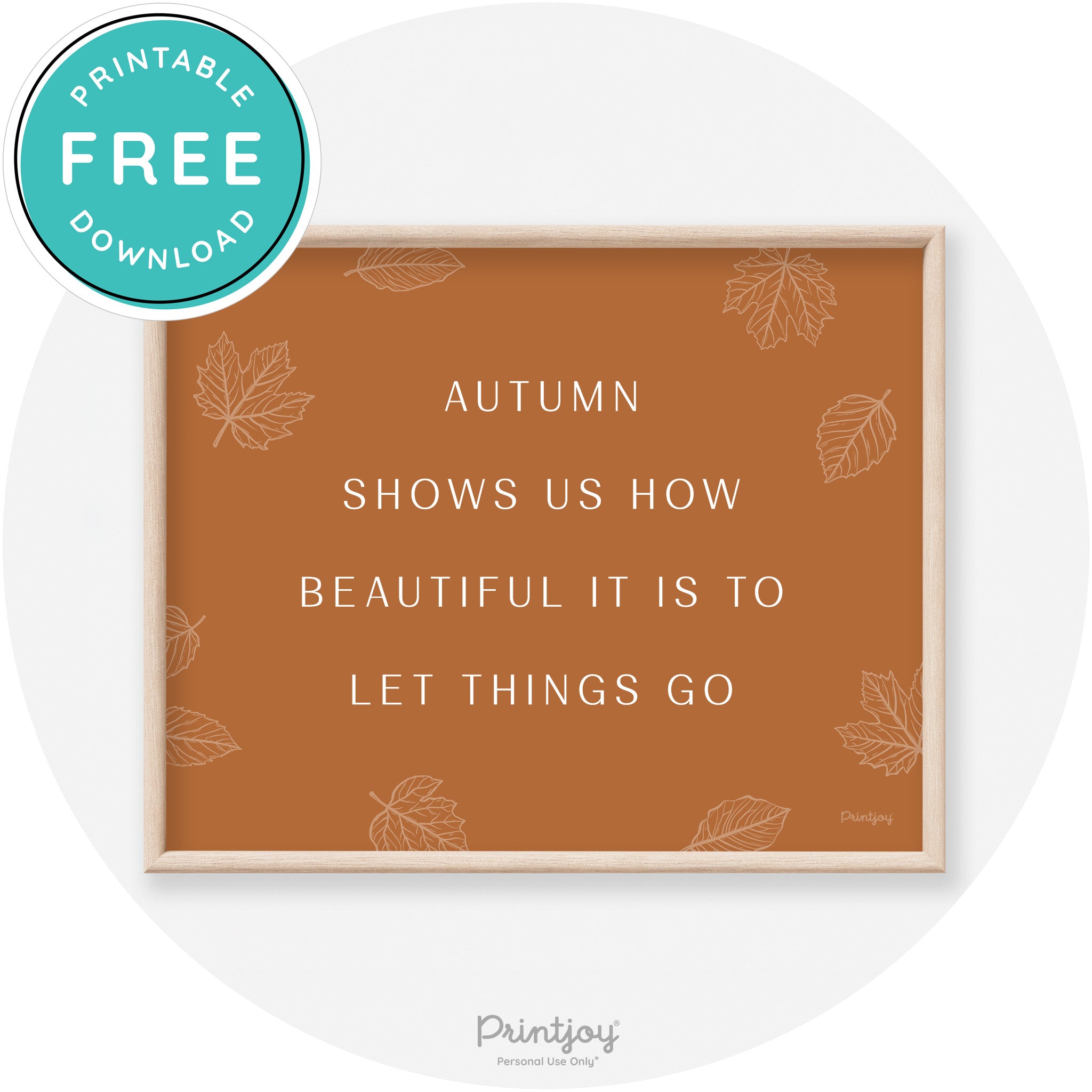 Fall Quote Autumn Let Things Go Transitional Wall Art Free Printable - Printjoy