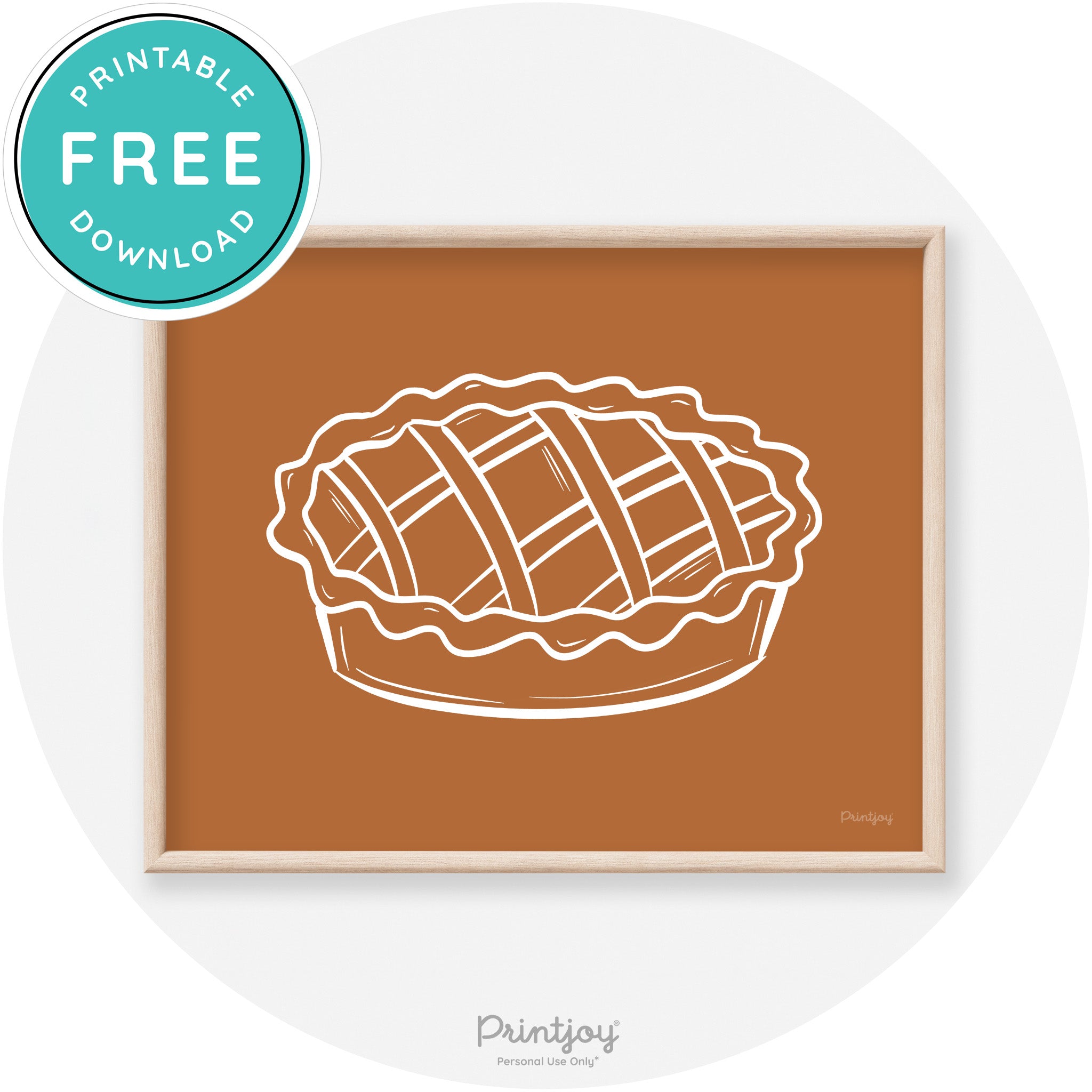 Pie Drawing Thanksgiving Modern Transitional Wall Art Free Printable - Printjoy