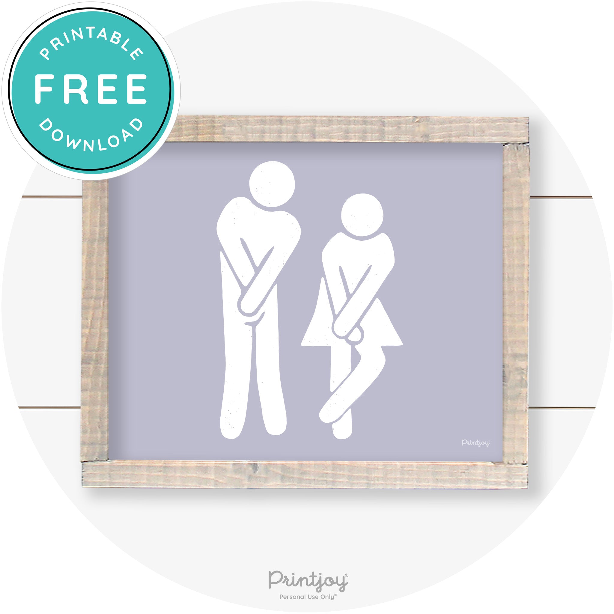 Potty Dance Gotta Go Sign Funny Farmhouse Wall Art Free Printable - Printjoy
