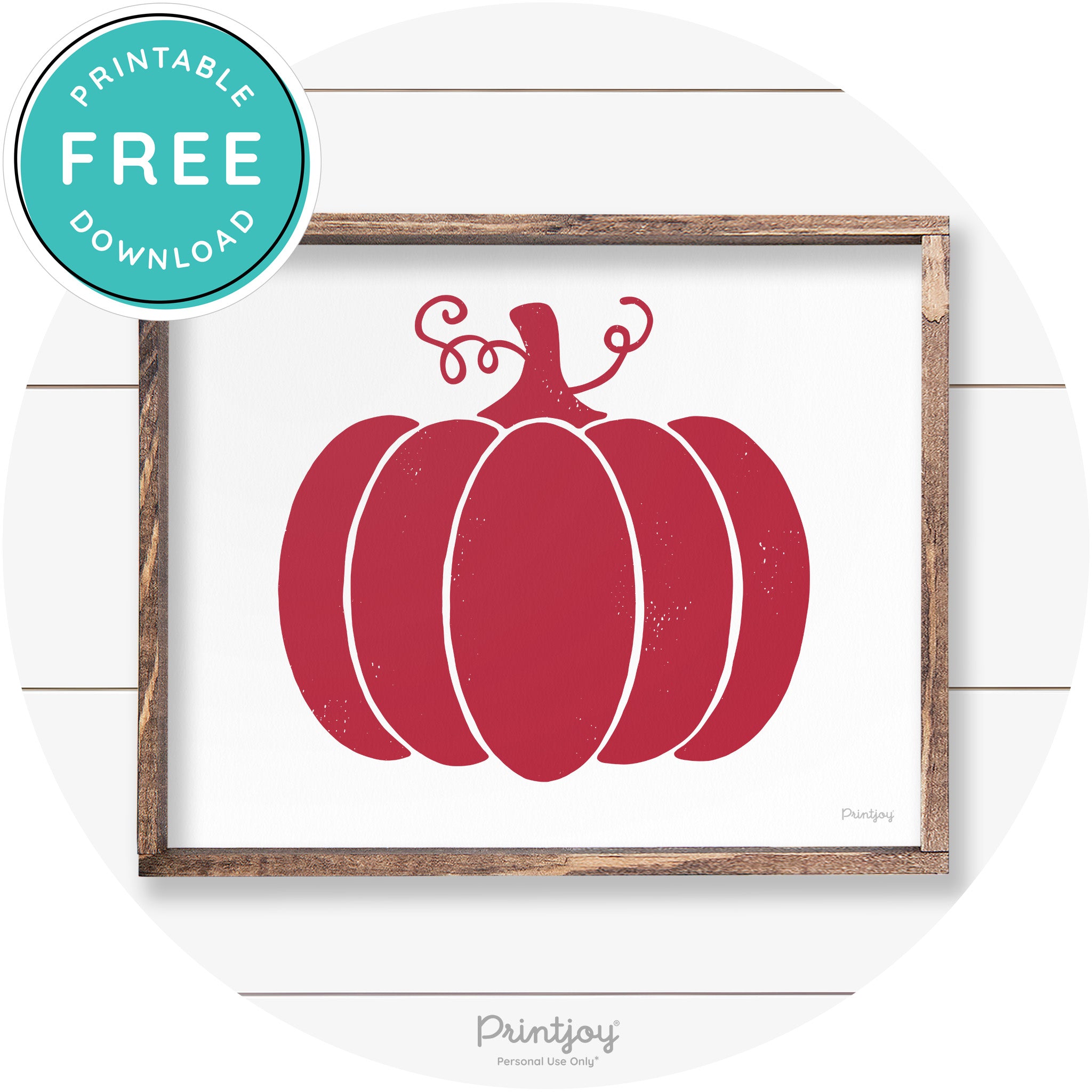 Pumpkin Thanksgiving Cute Farmhouse Wall Art Decor Free Printable - Printjoy