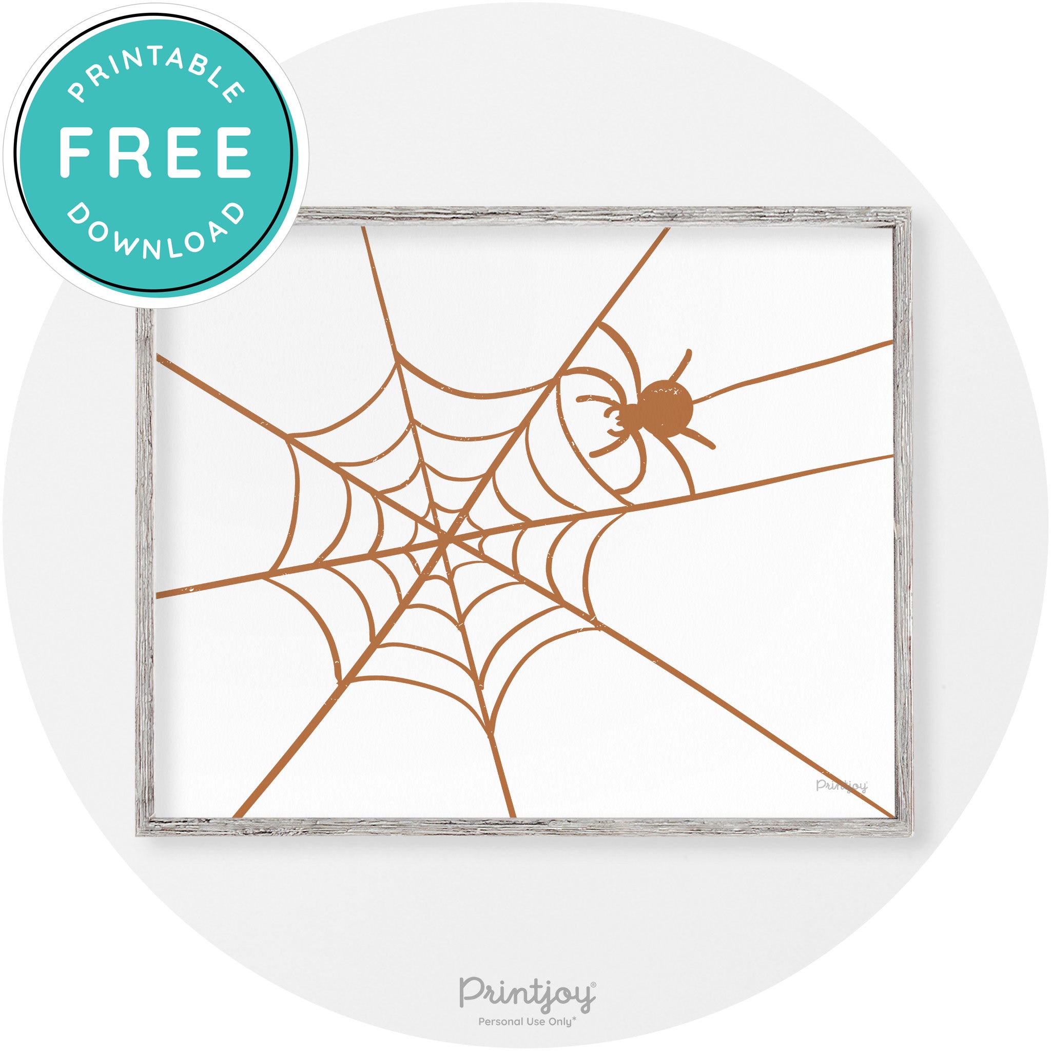 Halloween Spider Web Modern Vintage Wall Art Free Printable - Printjoy