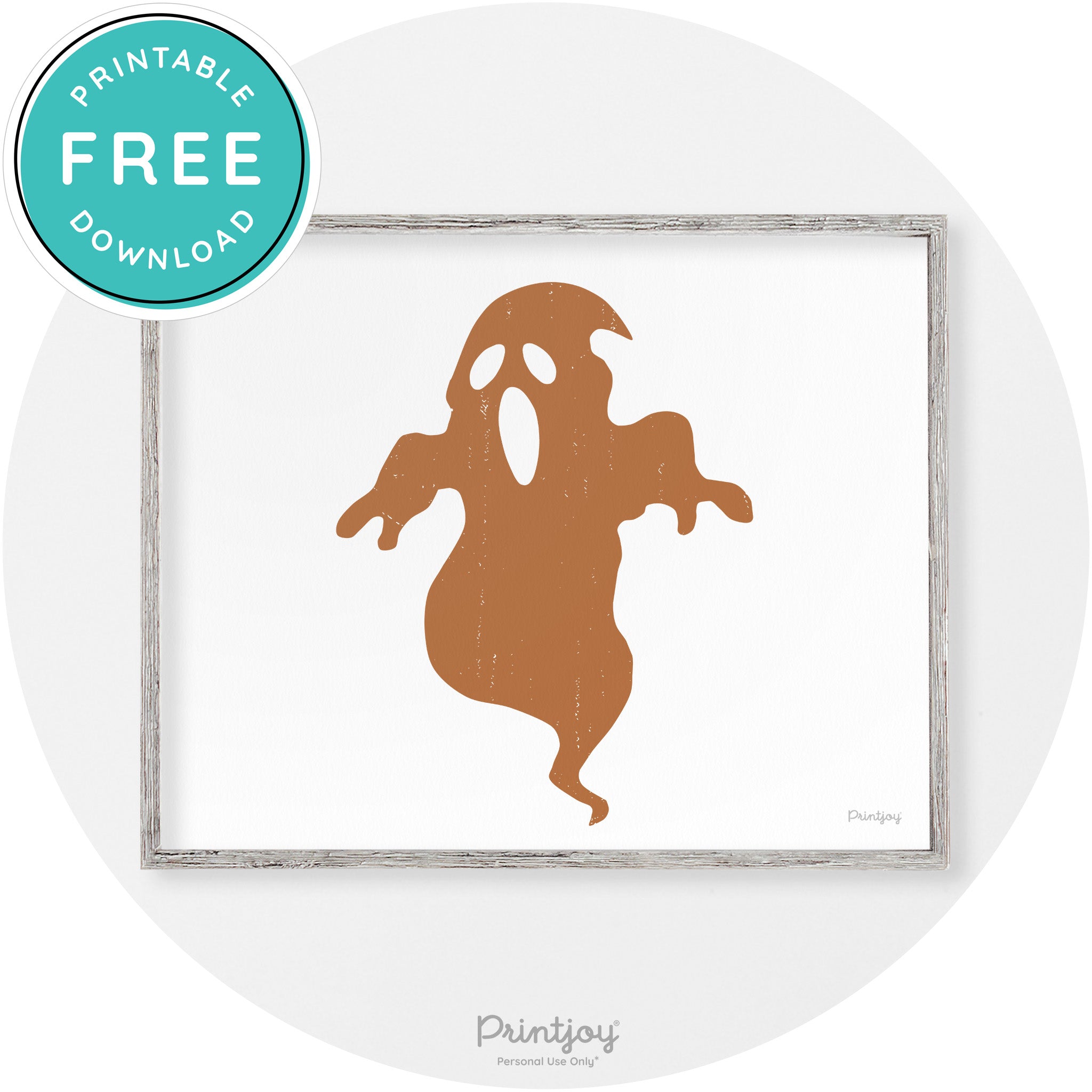 Spooky Ghost Boogie Man Halloween Vintage Wall Art Free Printable - Printjoy