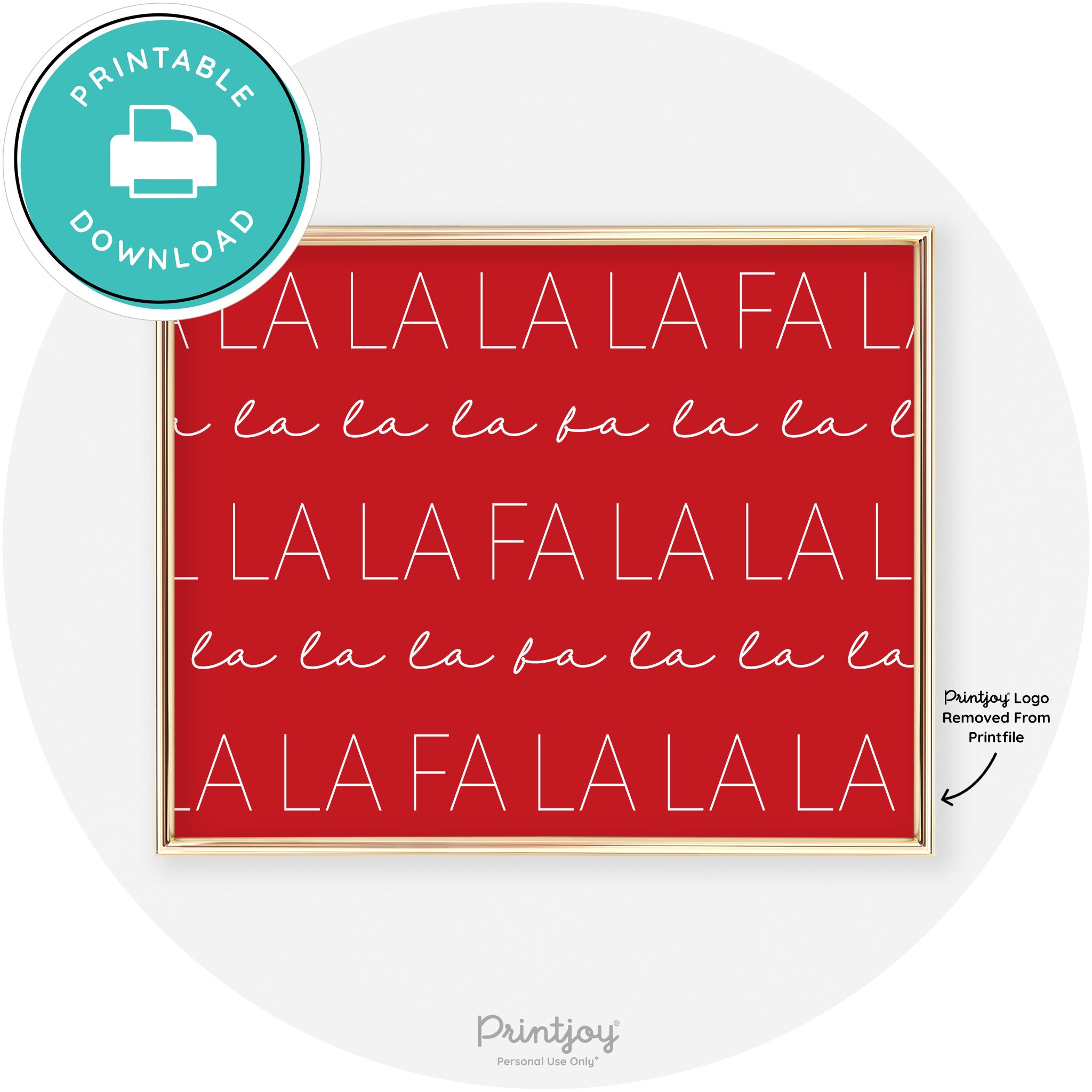 Fa La La Pattern Cute Modern Chic Wall Art Decor Free Printable - Printjoy