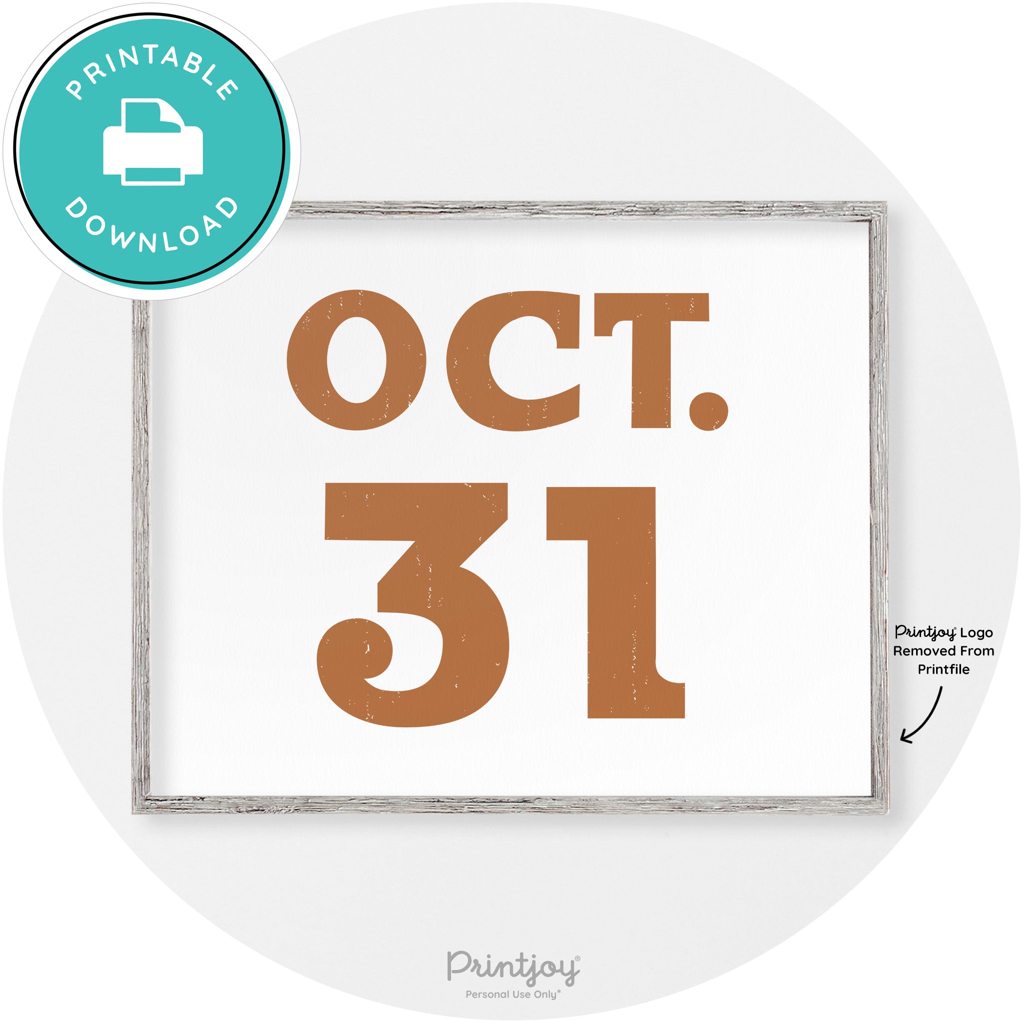 October 31 Halloween Day Vintage Halloween Wall Art Free Printable - Printjoy