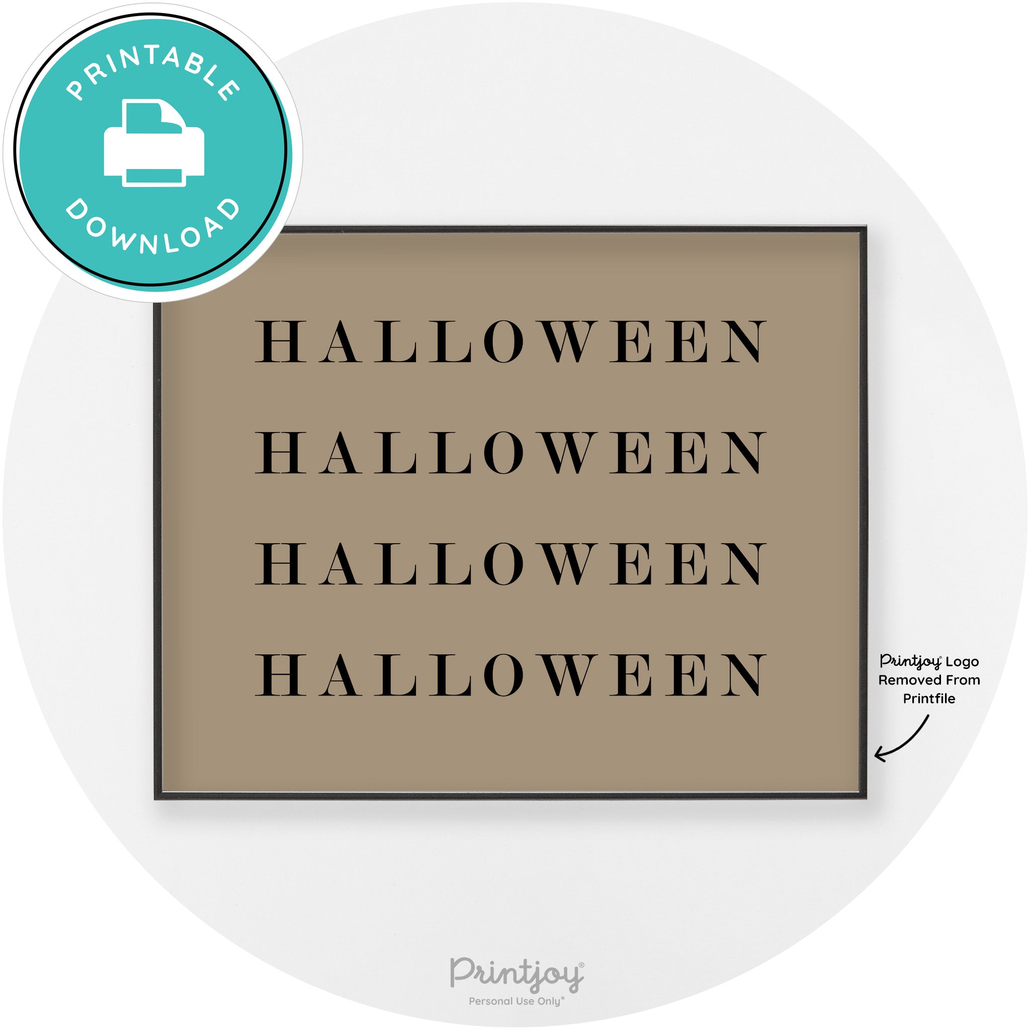Halloween Cute Pattern Modern Chic Wall Art Decor Printable - Printjoy