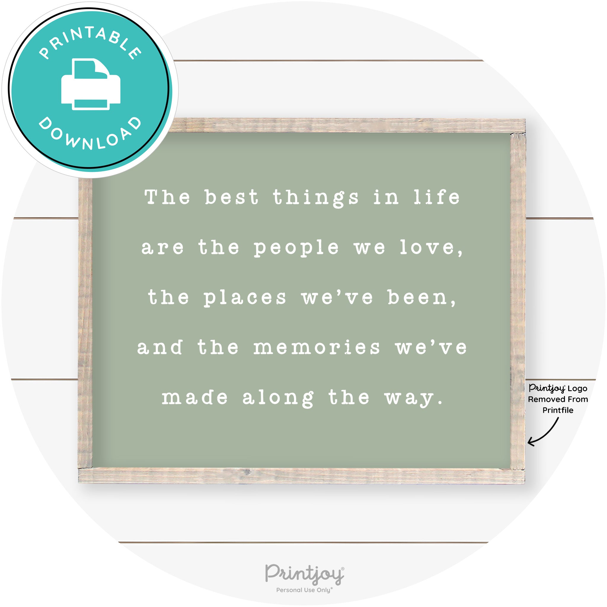 Best Things Quote Farmhouse Living Room Wall Art Free Printable - Printjoy