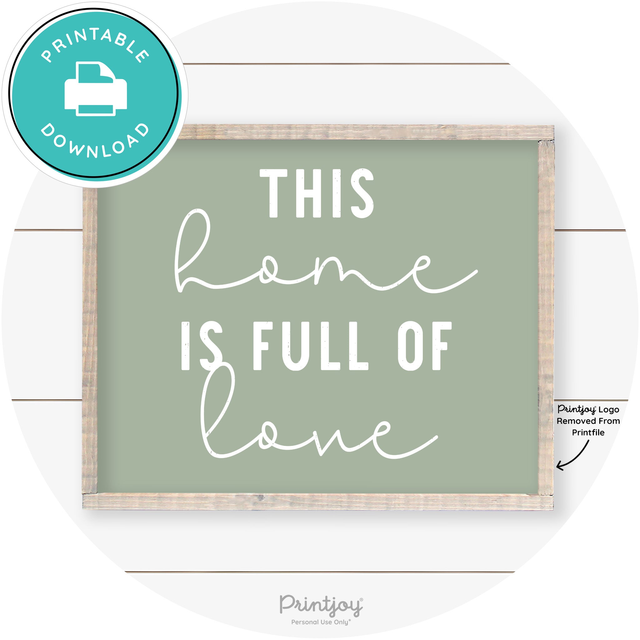 This Home Is Love Farmhouse Living Room Wall Art Free Printable - Printjoy