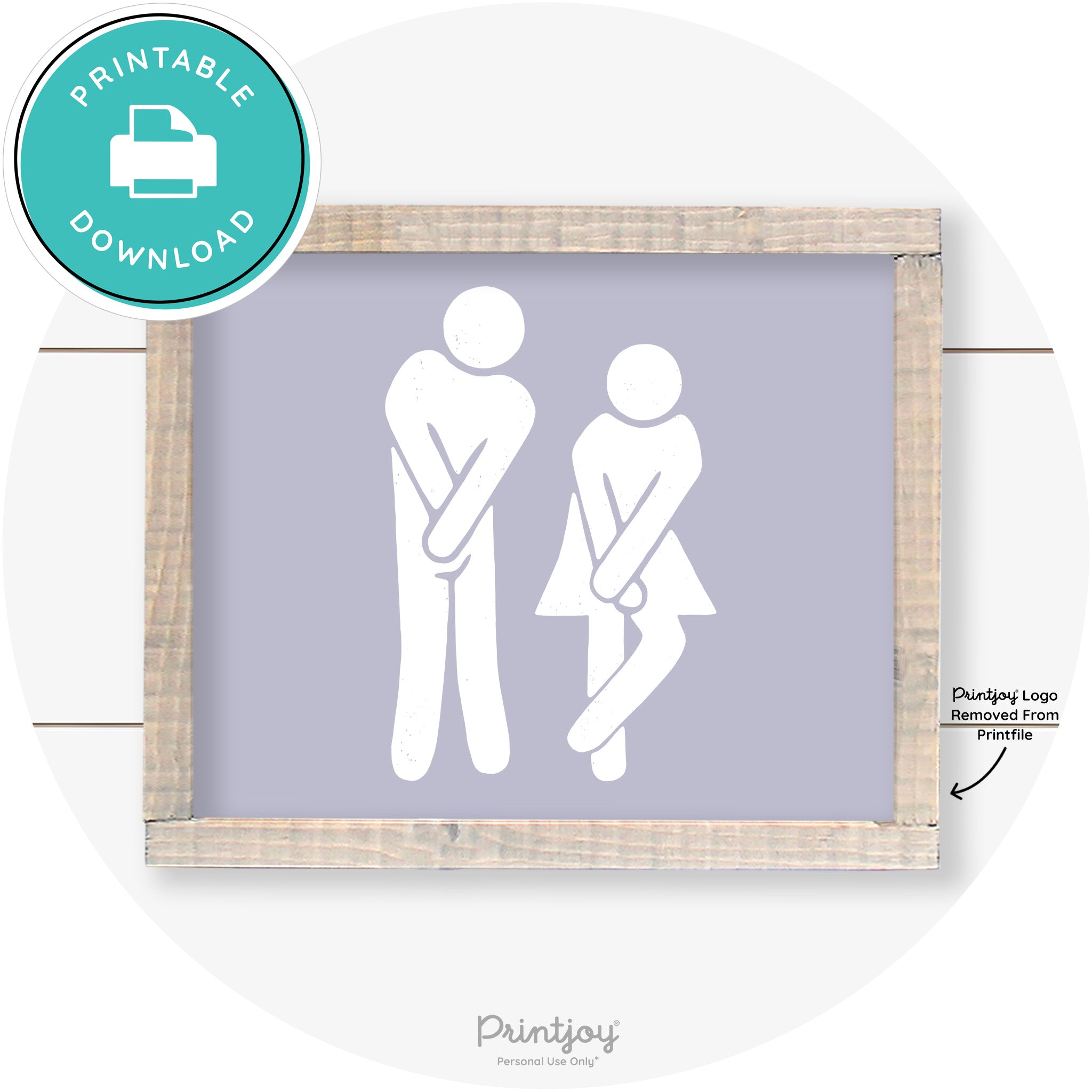 Potty Dance Gotta Go Sign Funny Farmhouse Wall Art Free Printable - Printjoy