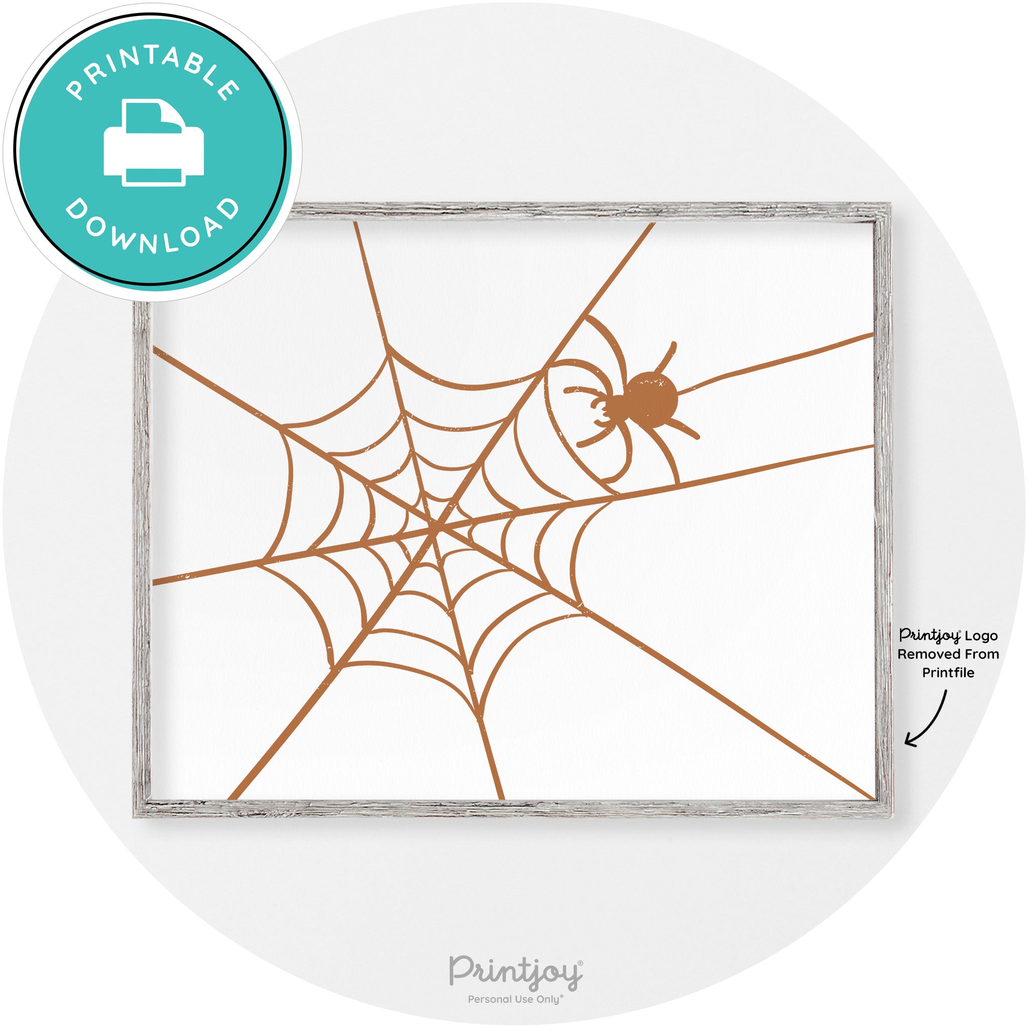 Halloween Spider Web Modern Vintage Wall Art Free Printable - Printjoy