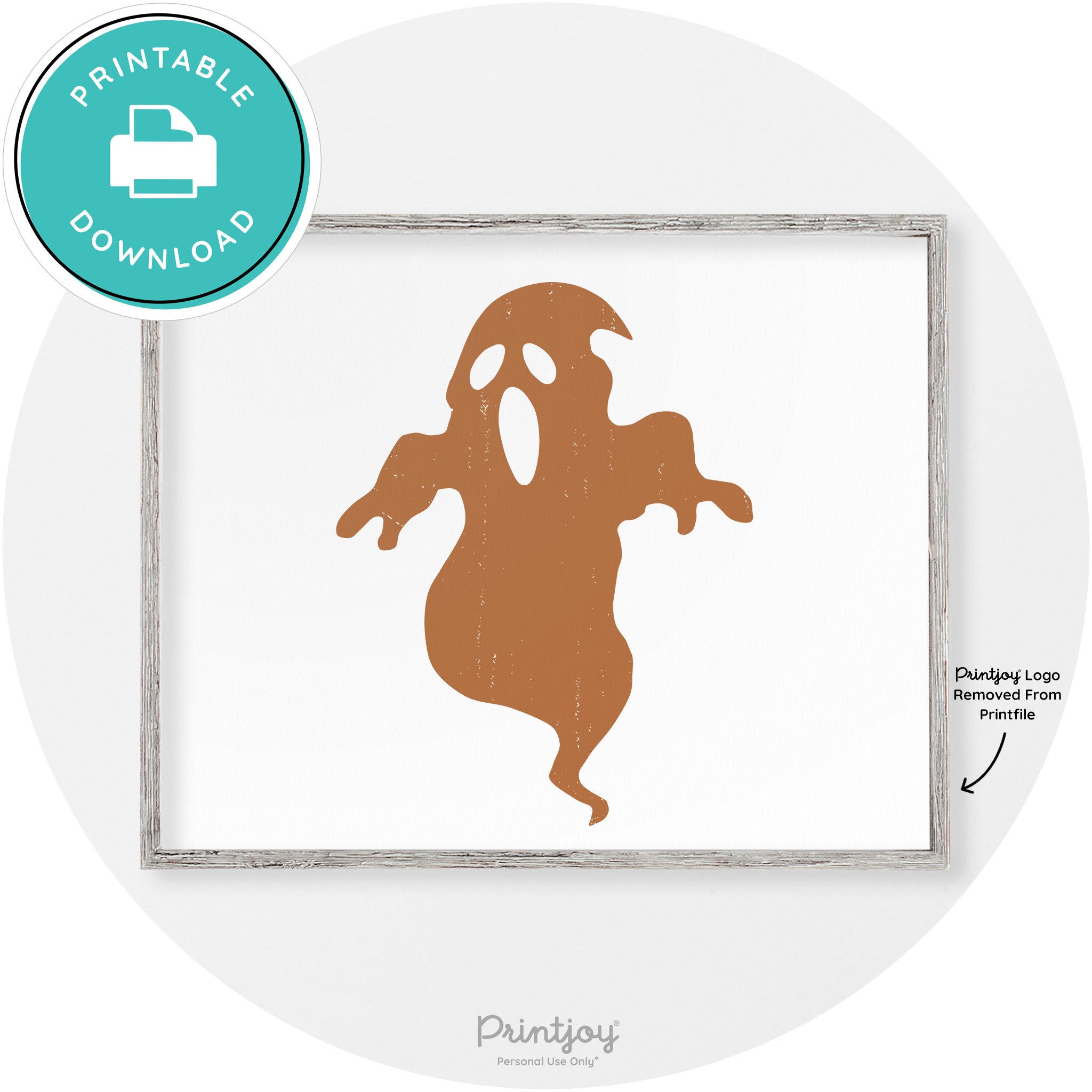 Spooky Ghost Boogie Man Halloween Vintage Wall Art Free Printable - Printjoy