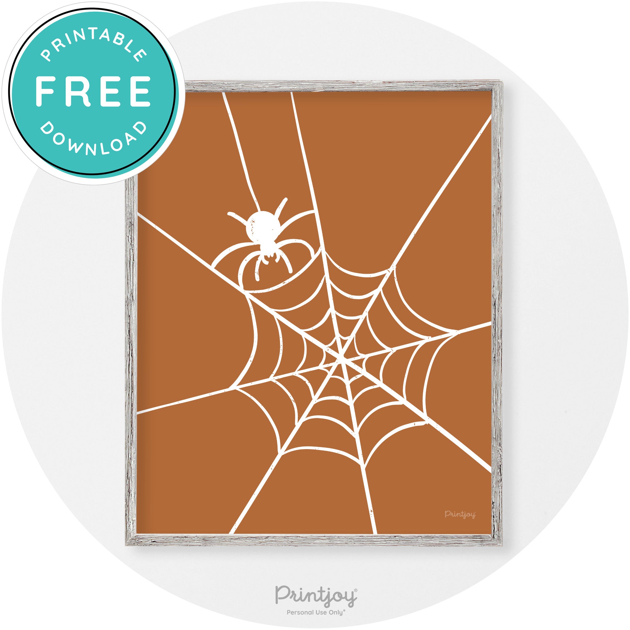 Halloween Spider Web Modern Vintage Wall Art Free Printable - Printjoy