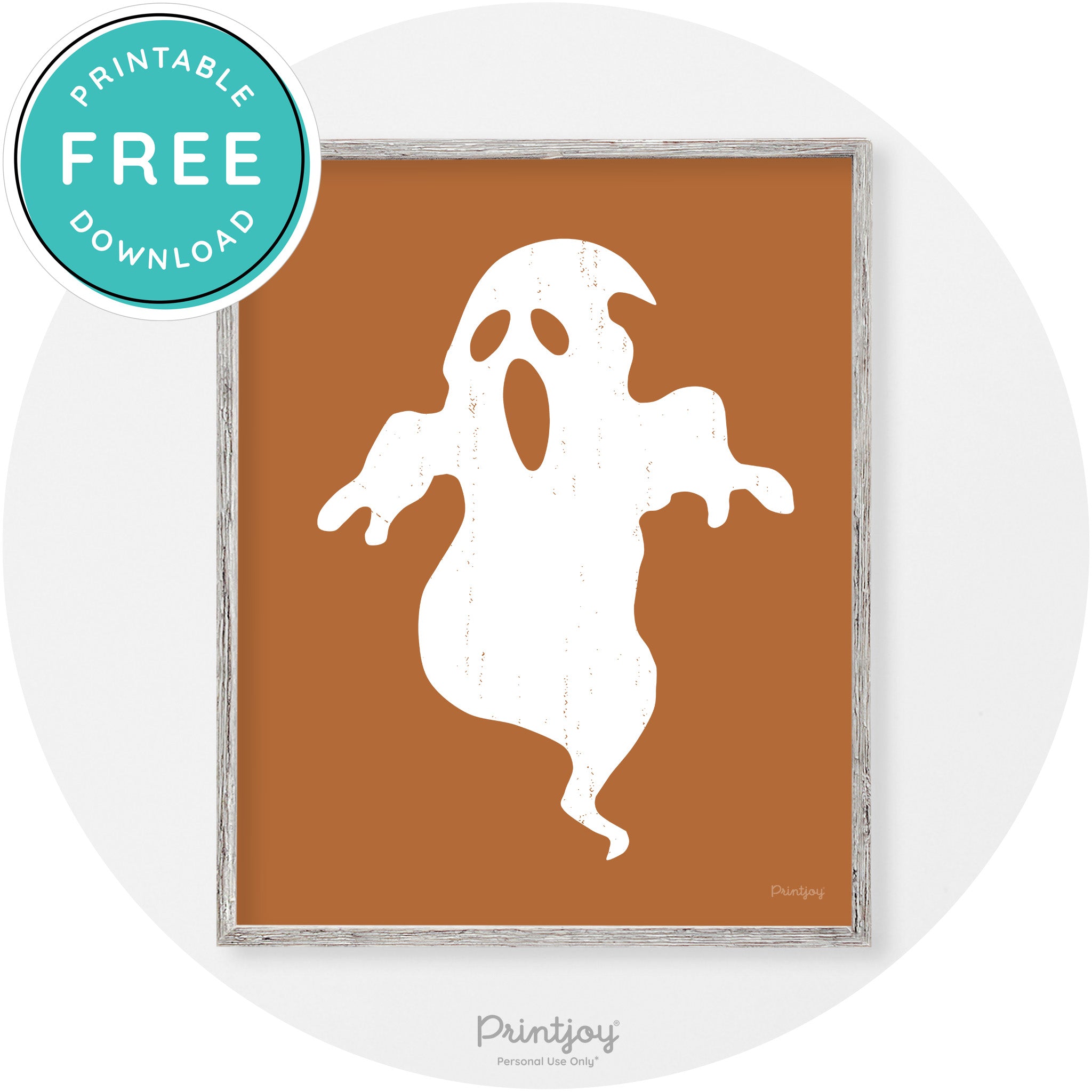 Spooky Ghost Boogie Man Halloween Vintage Wall Art Free Printable - Printjoy