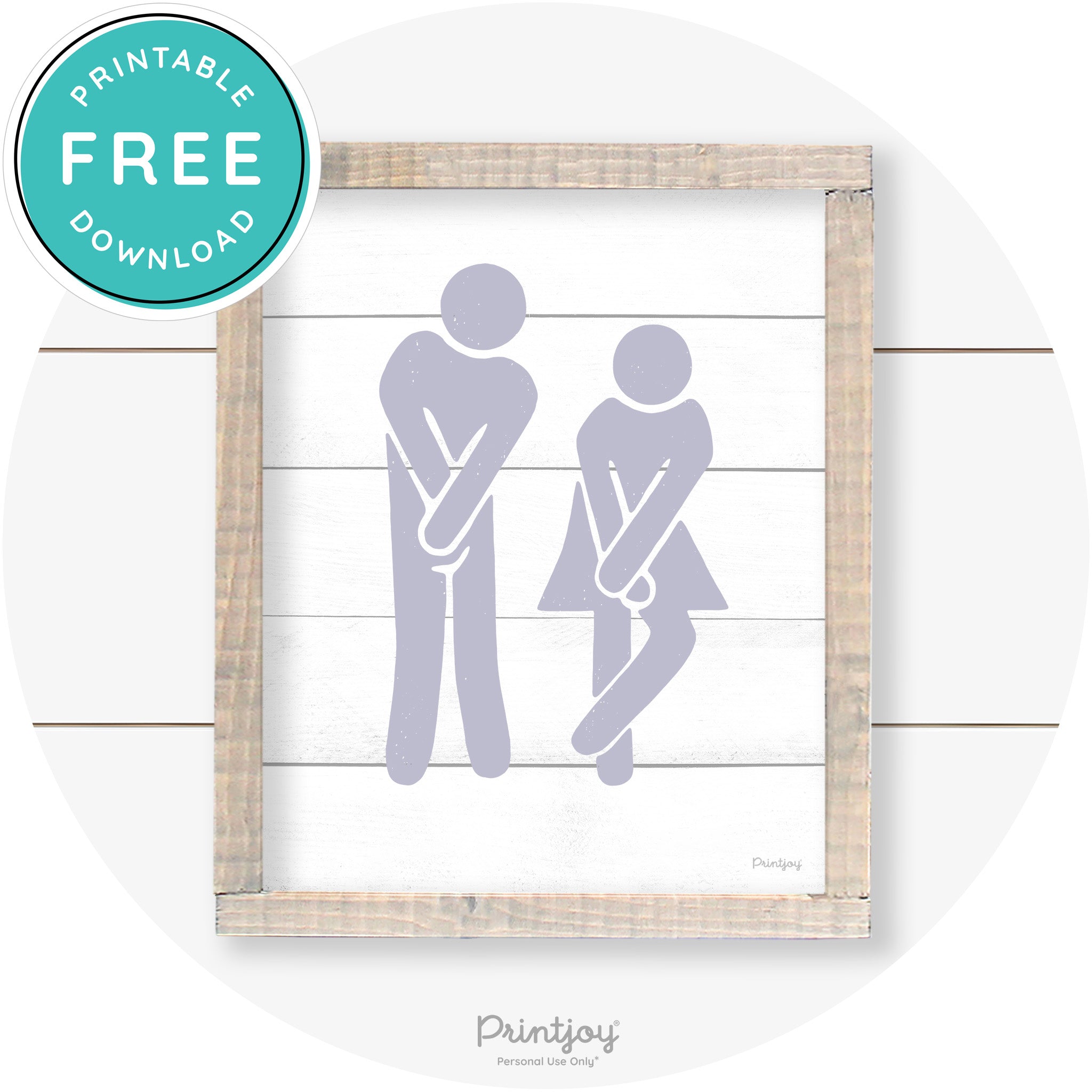 Potty Dance Gotta Go Sign Funny Farmhouse Wall Art Free Printable - Printjoy