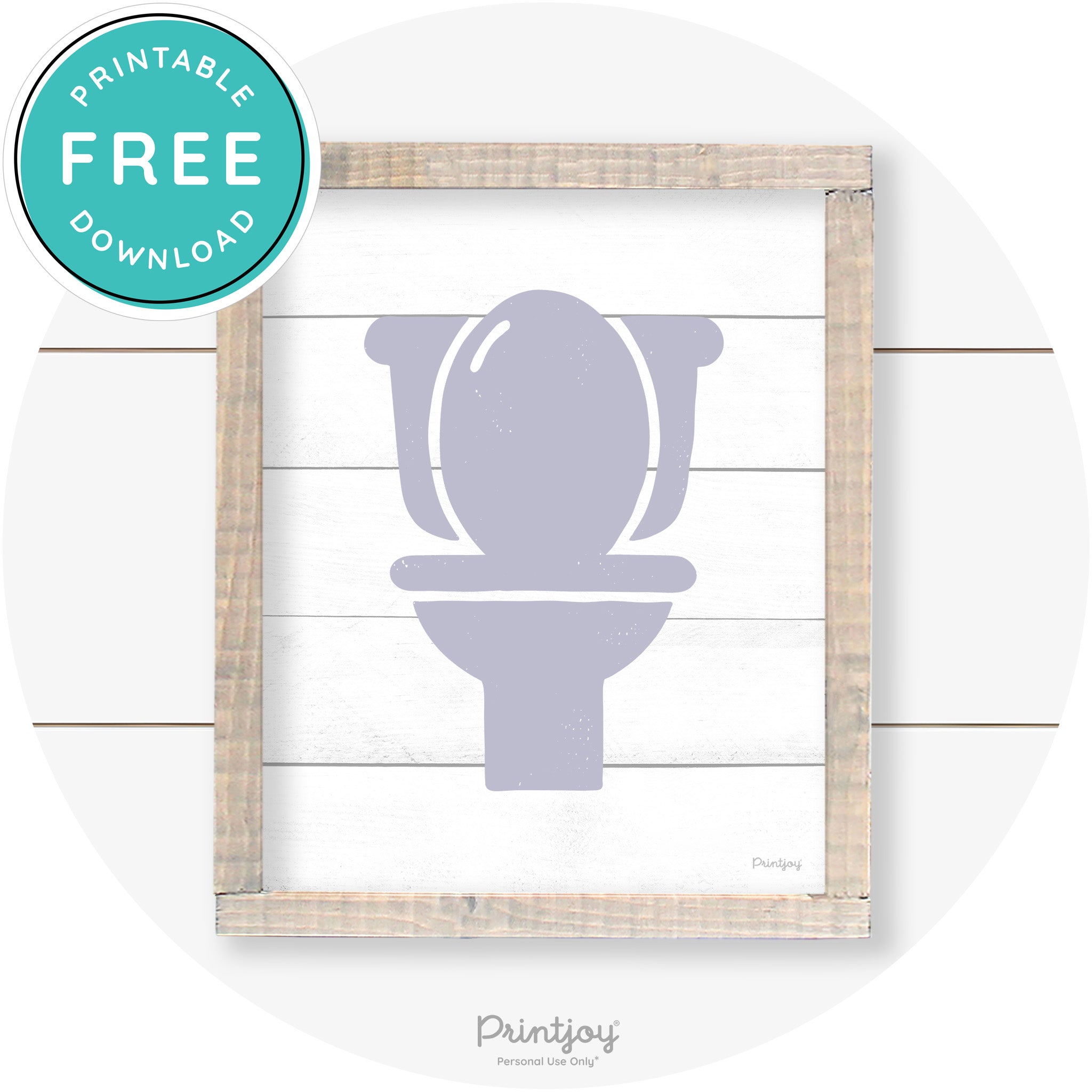 Toilet Seat Bathroom Sign Farmhouse Wall Art Decor Free Printable