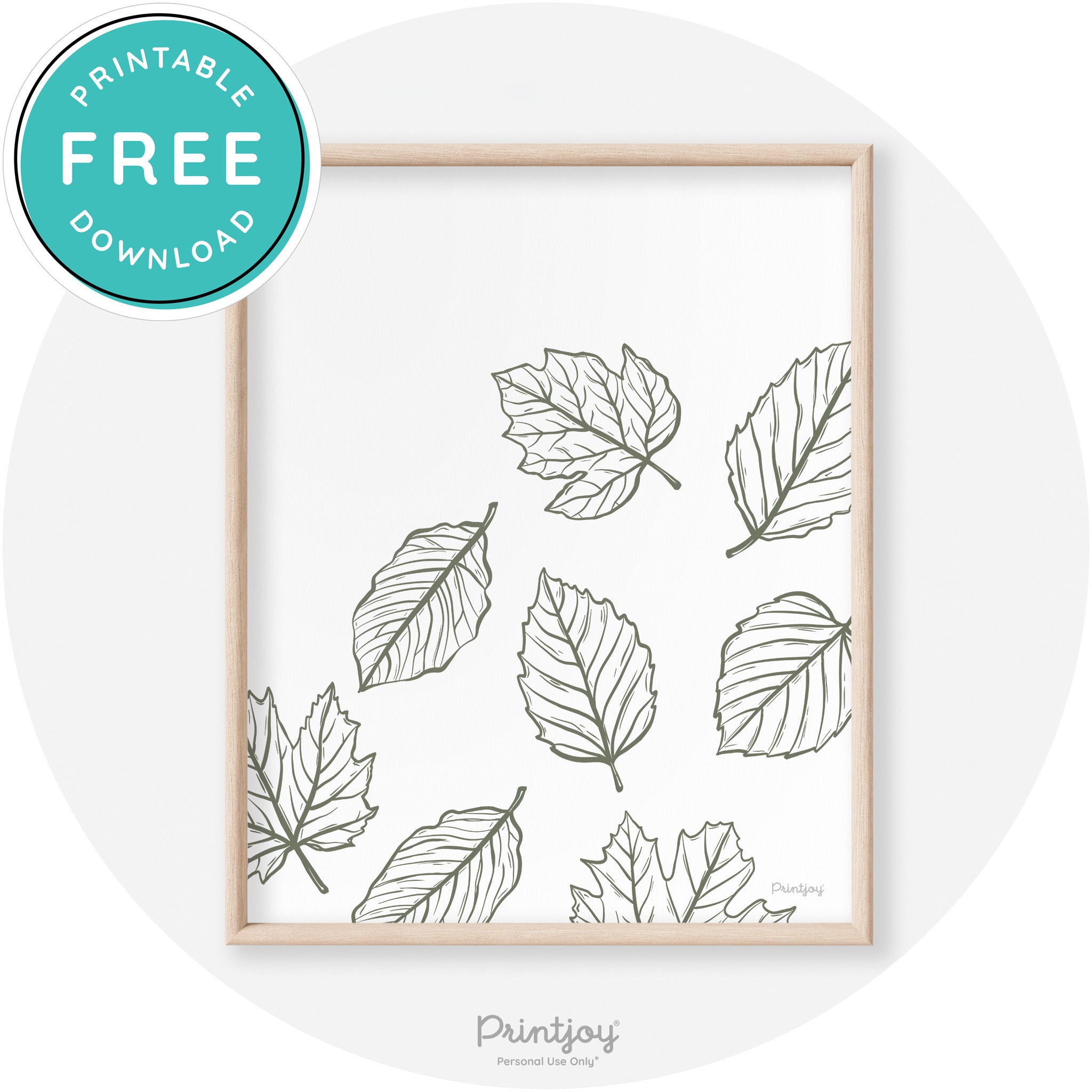 Falling Leaves Drawing Fall Modern Transitional Wall Art Free Printable - Printjoy