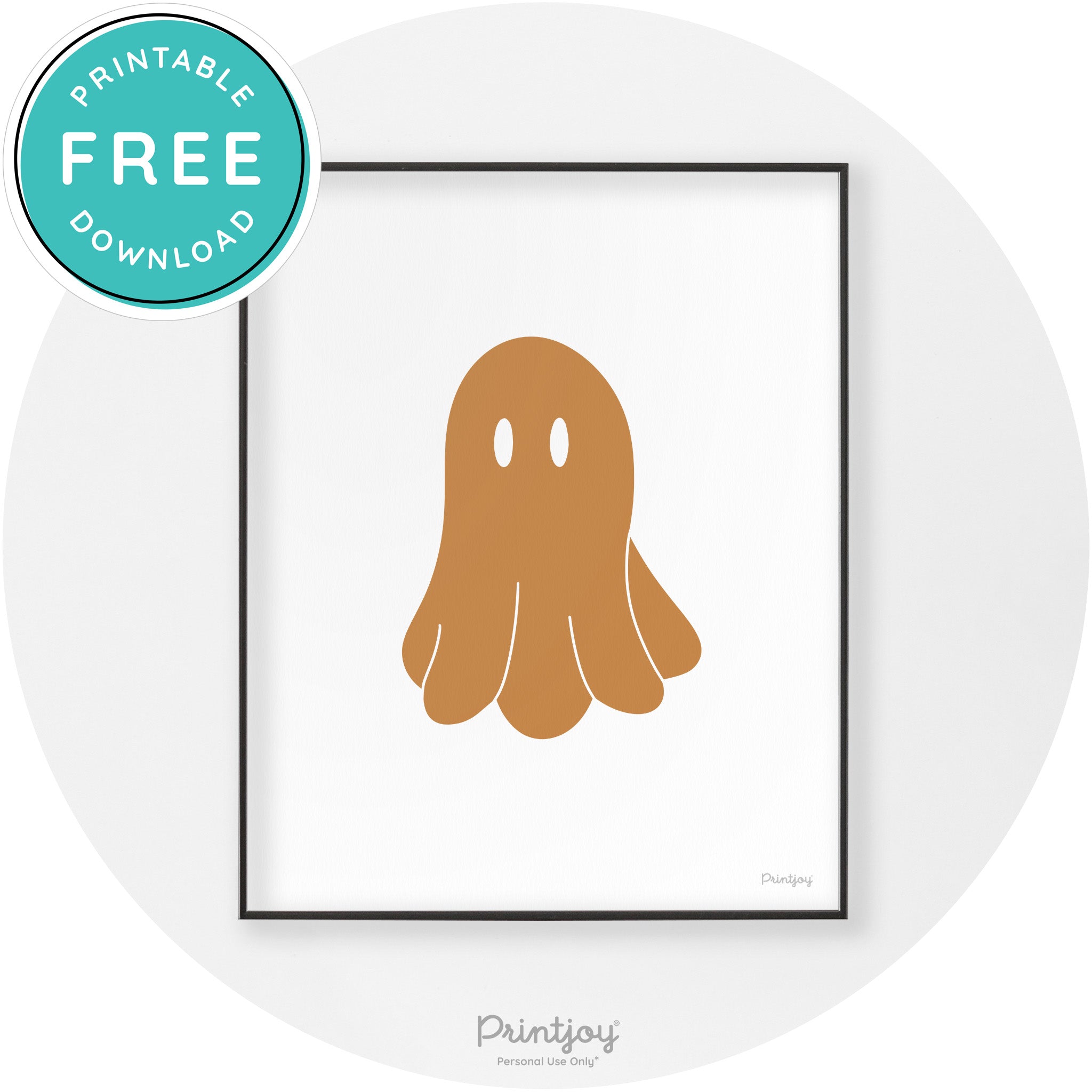 Halloween Cute Ghost Modern Chic Wall Art Decor Printable - Printjoy