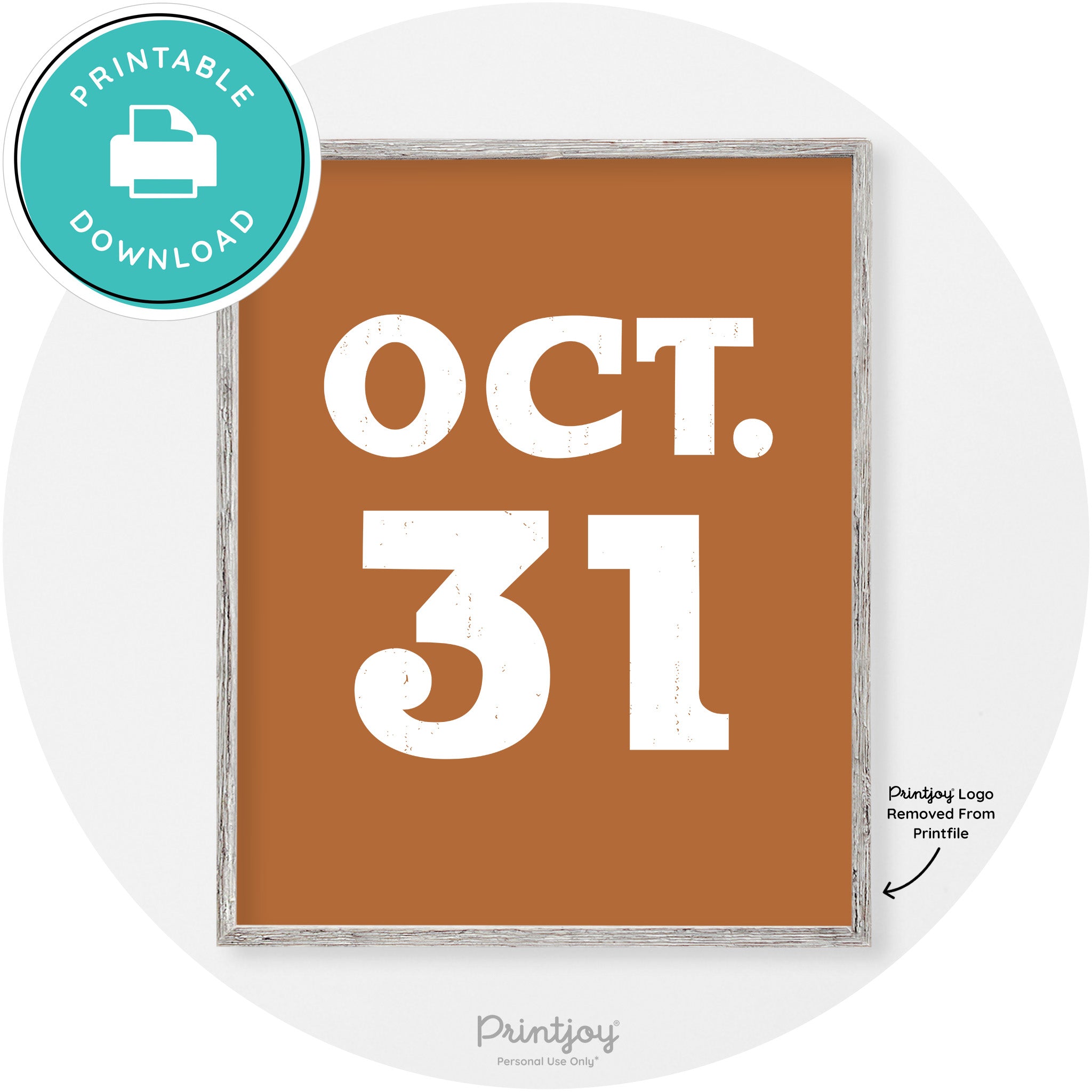 October 31 Halloween Day Vintage Halloween Wall Art Free Printable - Printjoy
