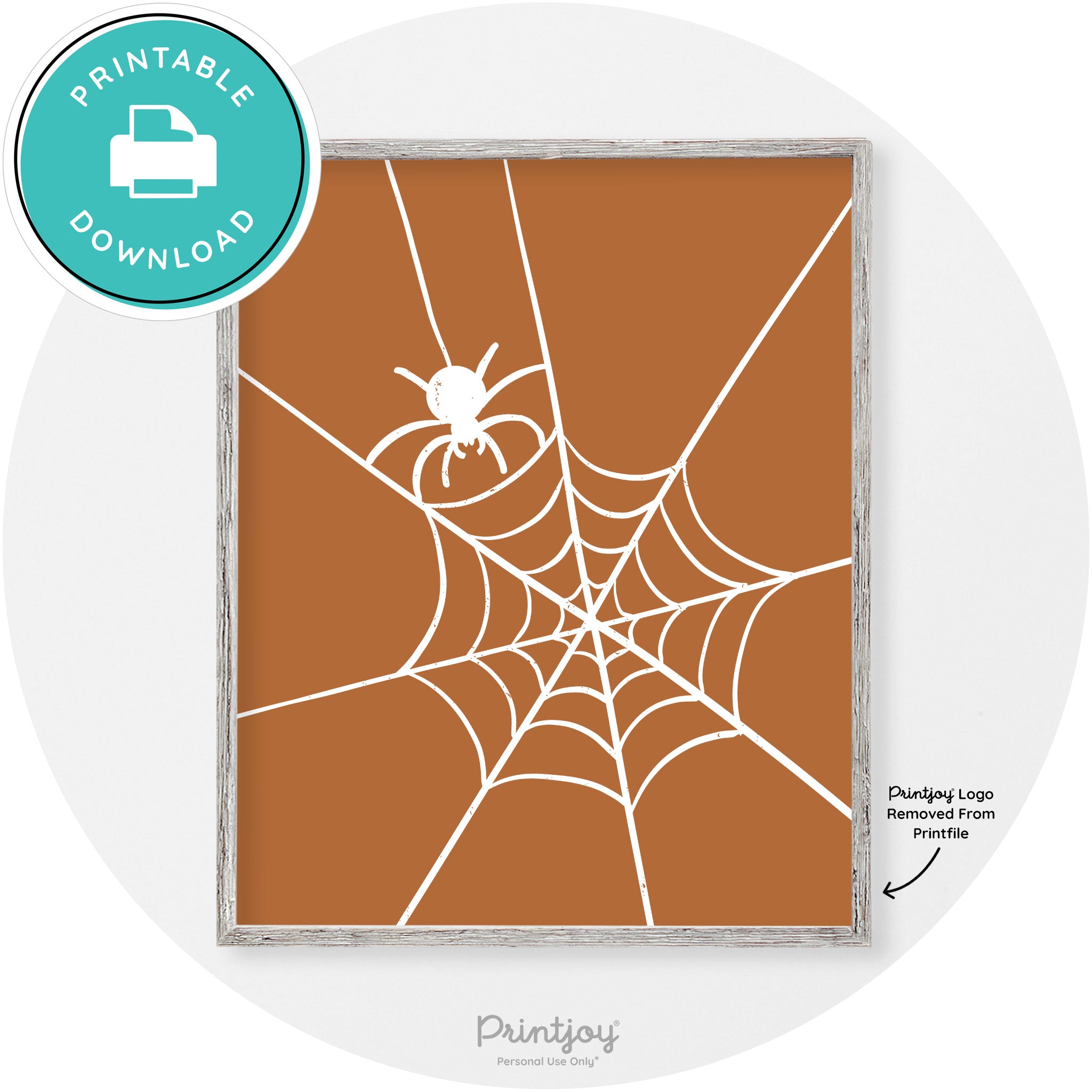 Halloween Spider Web Modern Vintage Wall Art Free Printable - Printjoy