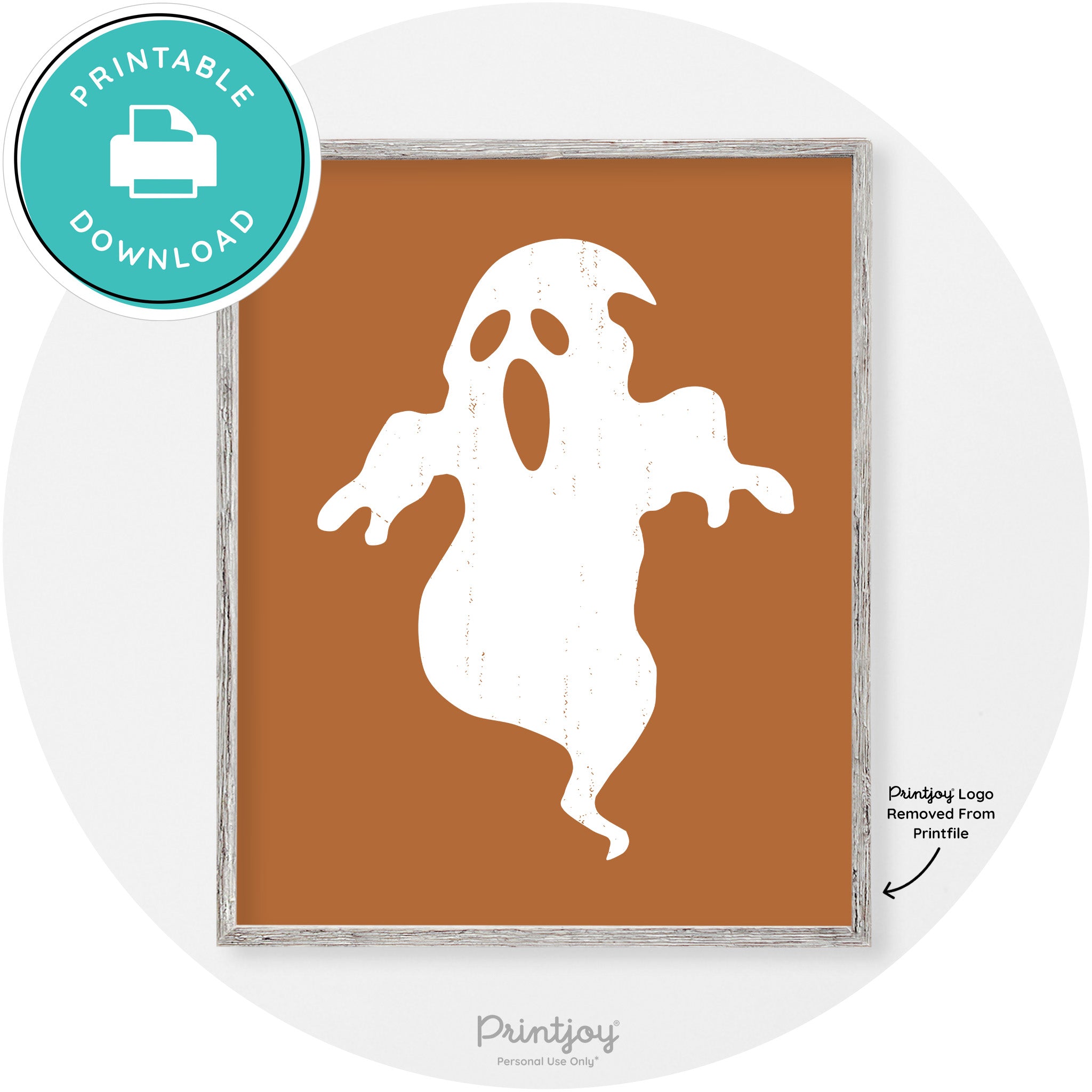 Spooky Ghost Boogie Man Halloween Vintage Wall Art Free Printable - Printjoy