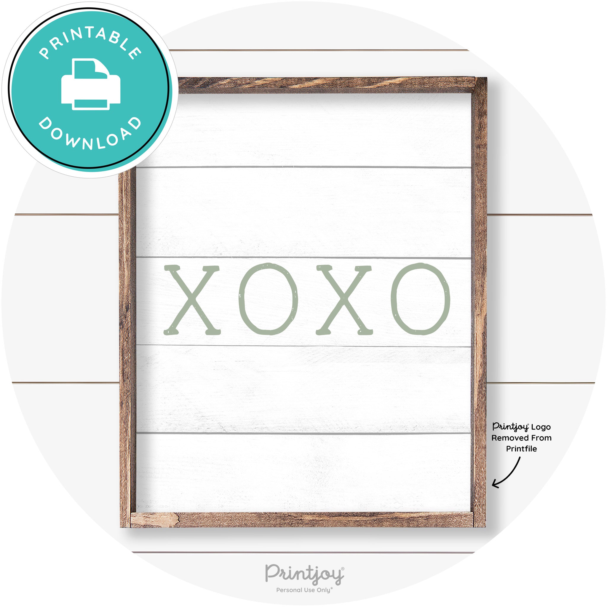Xoxo Cute Couples Love Modern Farmhouse Wall Art Free Printable