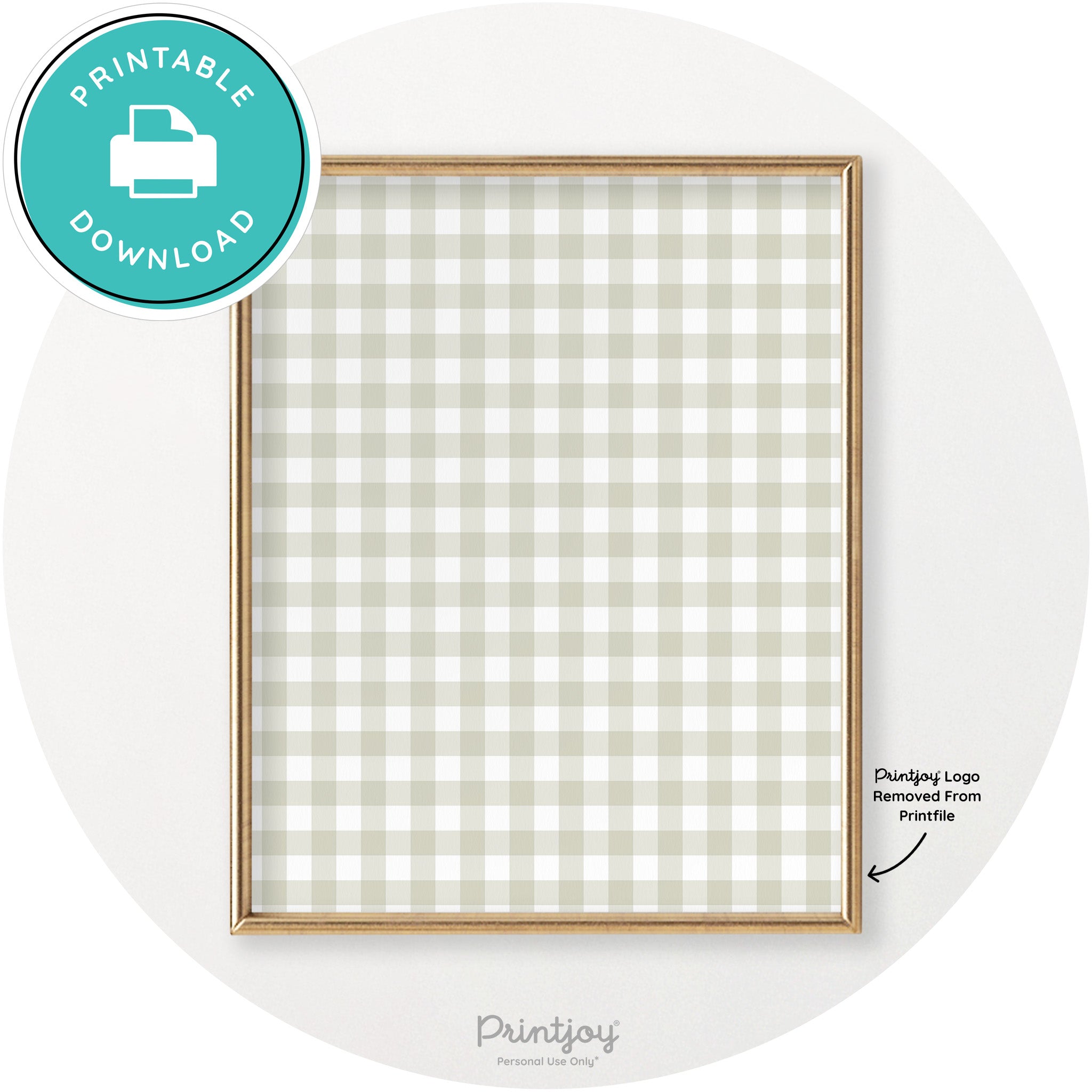 Thanksgiving Plaid Accent Modern Chic Wall Art Decor Free Printable - Printjoy