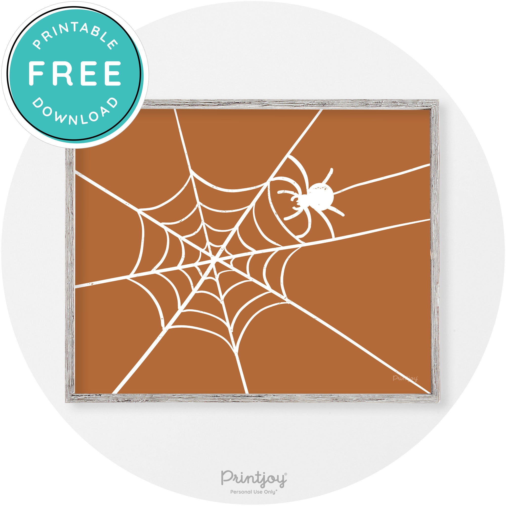 Halloween Spider Web Modern Vintage Wall Art Free Printable - Printjoy