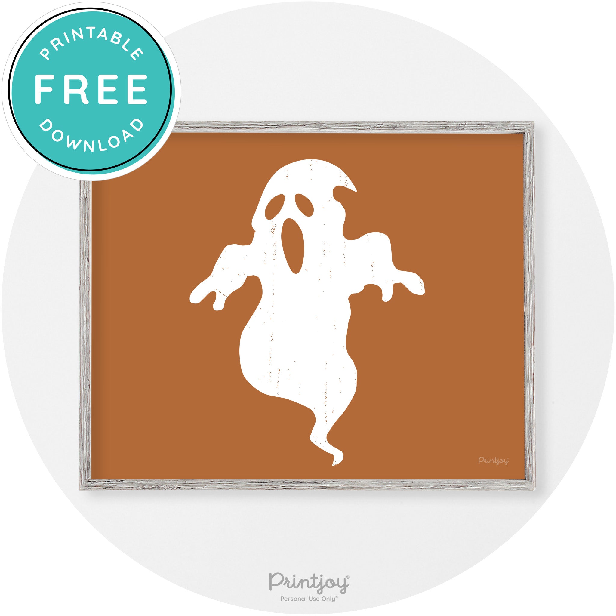 Spooky Ghost Boogie Man Halloween Vintage Wall Art Free Printable - Printjoy