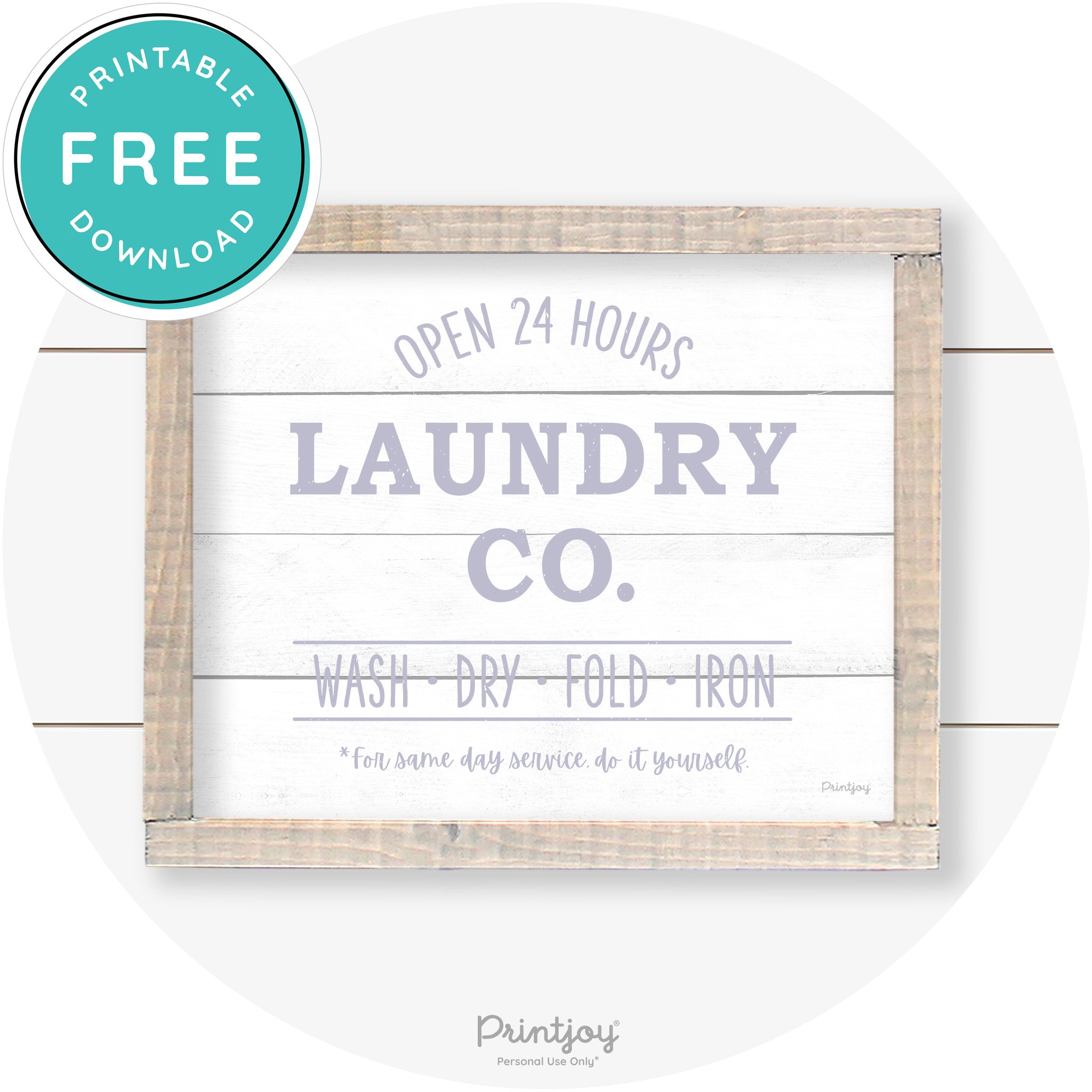 Laundry Co Do It Yourself Funny Farmhouse Wall Art Free Printable - Printjoy