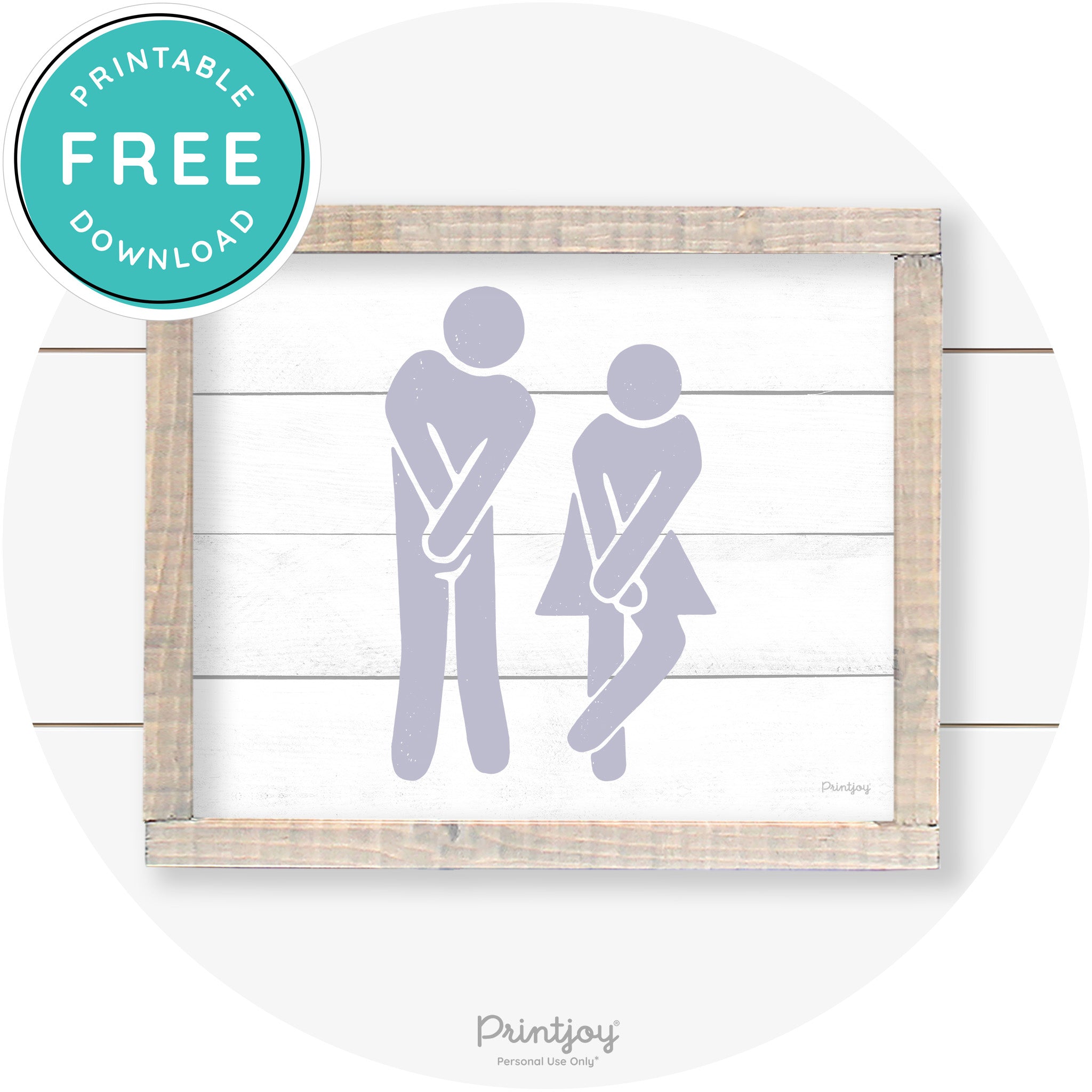 Potty Dance Gotta Go Sign Funny Farmhouse Wall Art Free Printable - Printjoy
