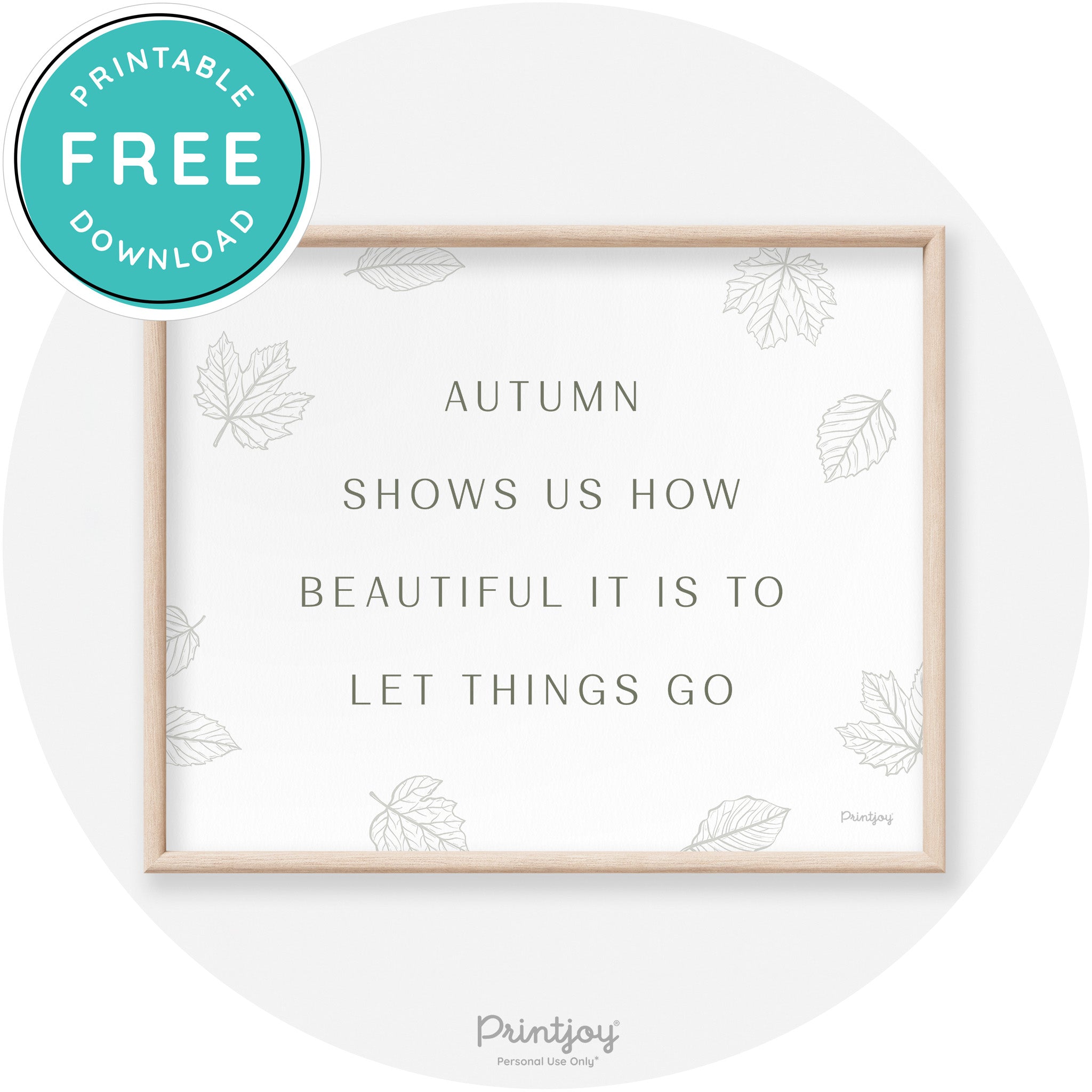 Fall Quote Autumn Let Things Go Transitional Wall Art Free Printable - Printjoy