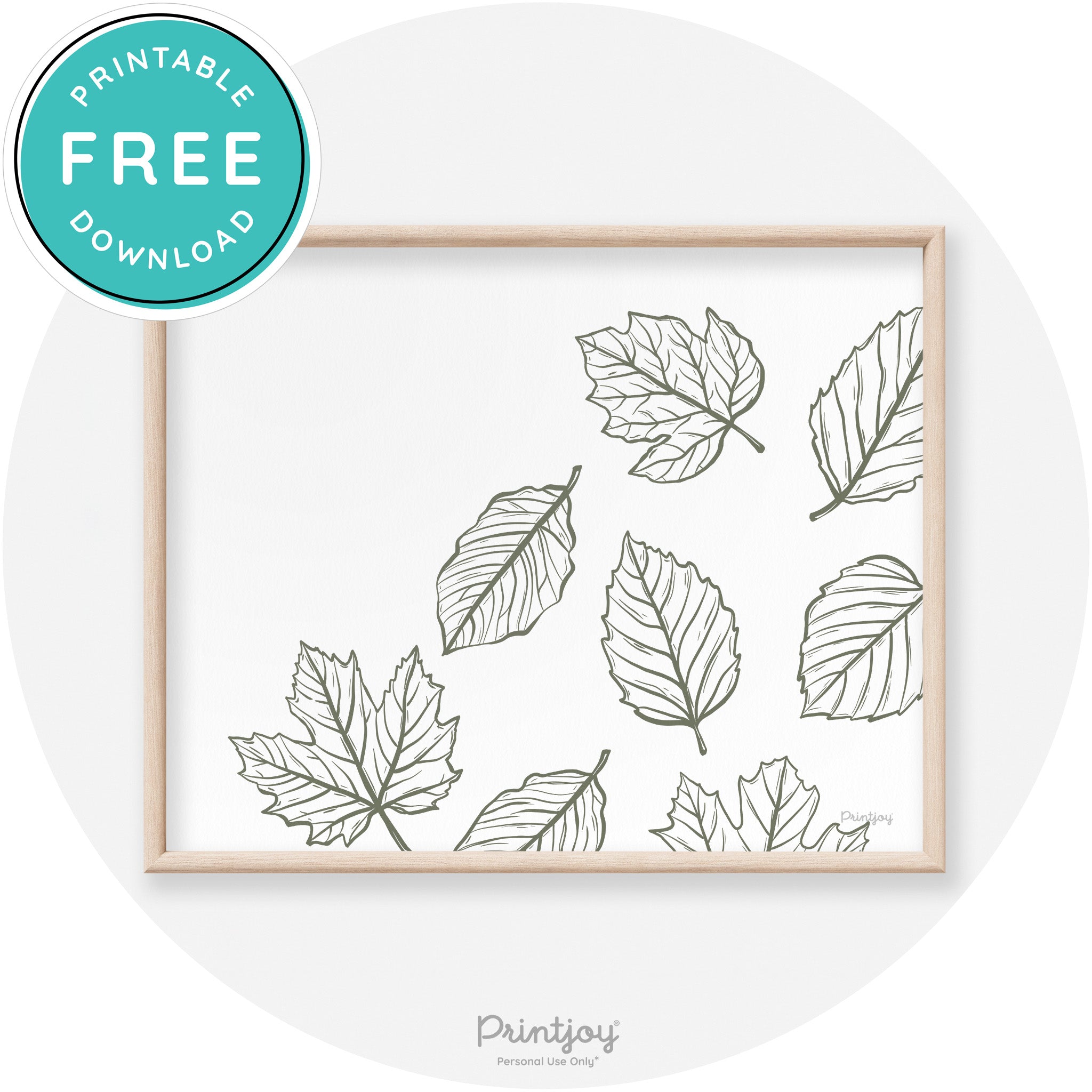 Falling Leaves Drawing Fall Modern Transitional Wall Art Free Printable - Printjoy