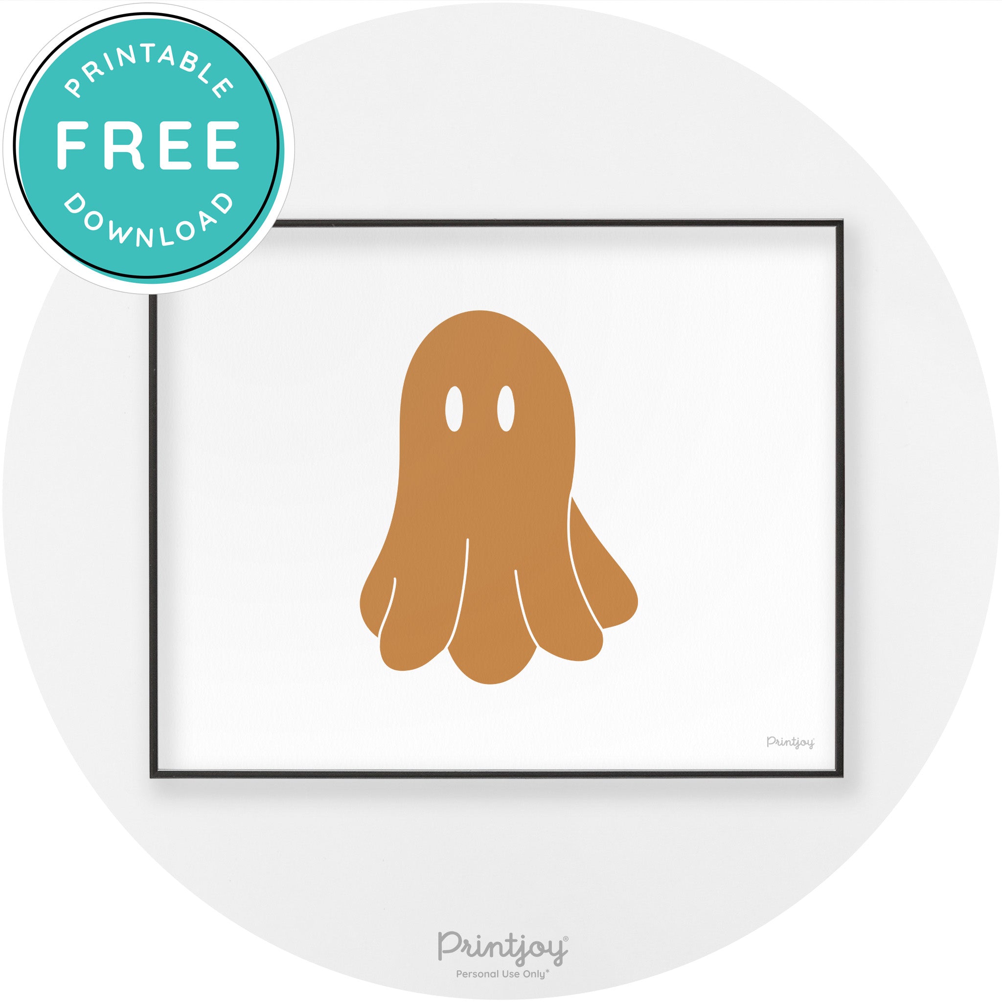 Halloween Cute Ghost Modern Chic Wall Art Decor Printable - Printjoy