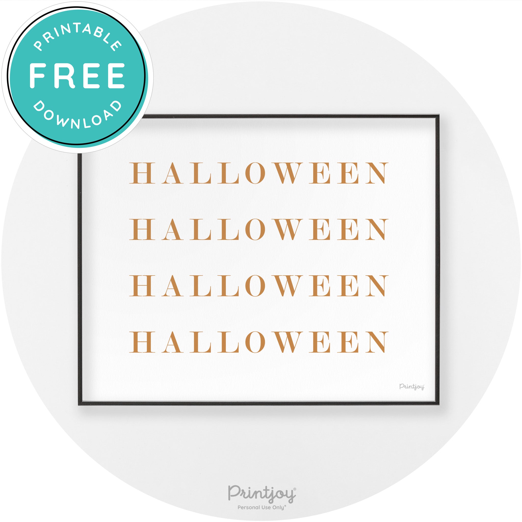 Halloween Cute Pattern Modern Chic Wall Art Decor Printable - Printjoy