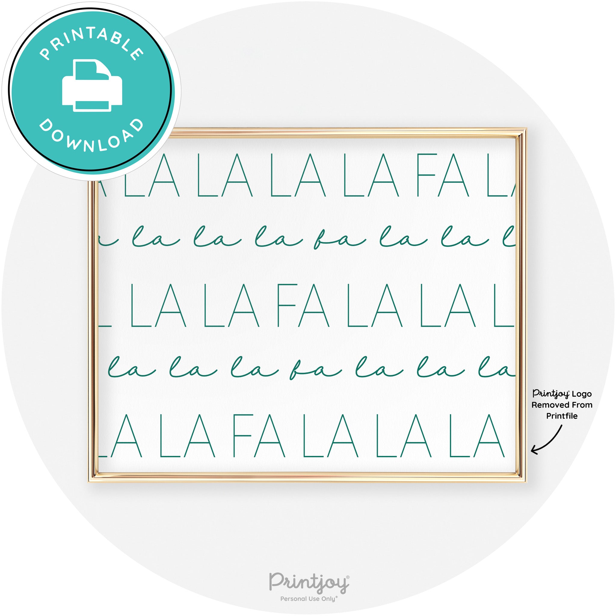 Fa La La Pattern Cute Modern Chic Wall Art Decor Free Printable - Printjoy