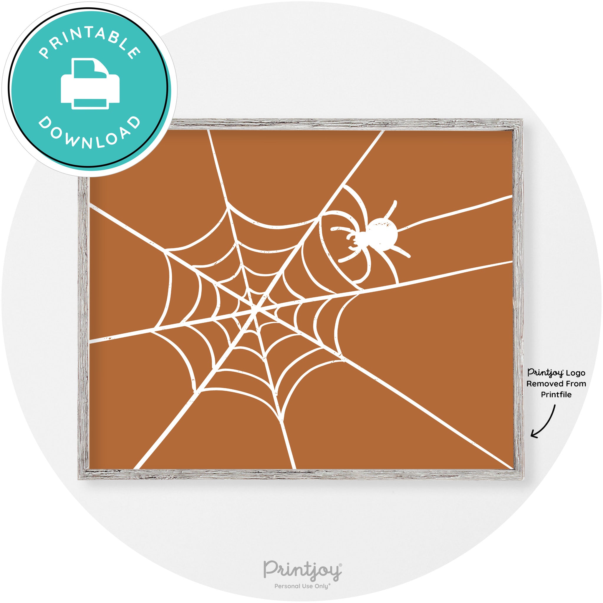 Halloween Spider Web Modern Vintage Wall Art Free Printable - Printjoy