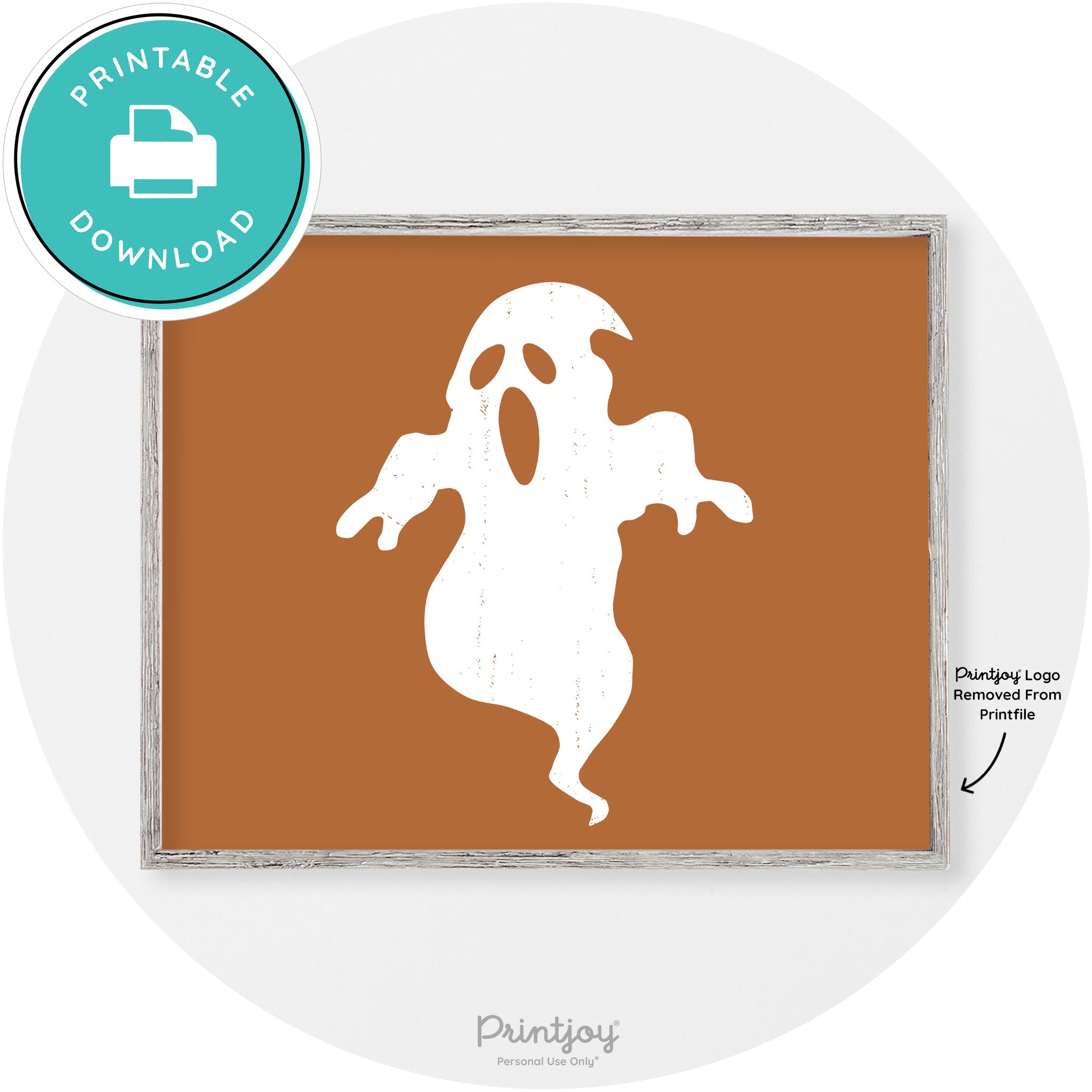 Spooky Ghost Boogie Man Halloween Vintage Wall Art Free Printable - Printjoy