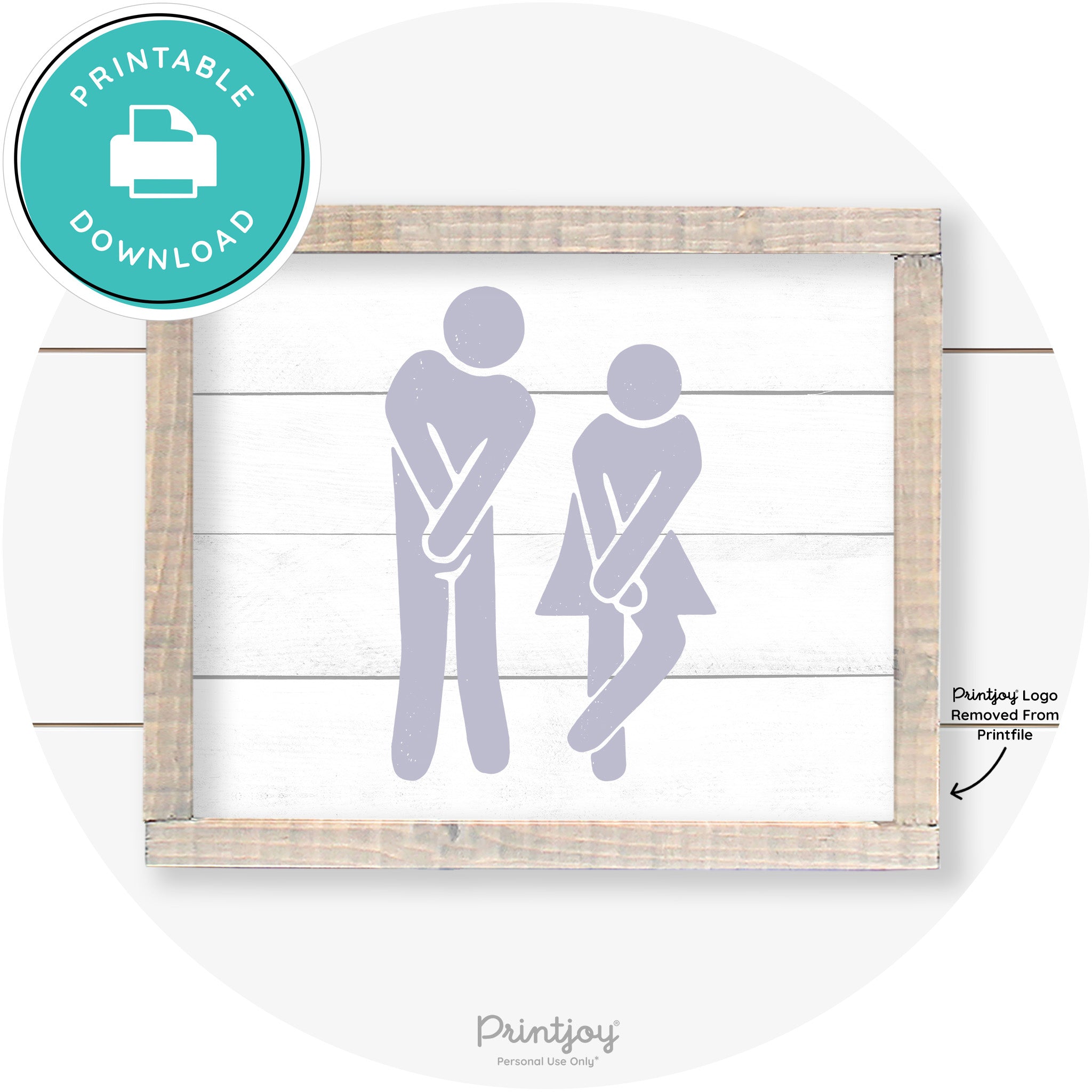 Potty Dance Gotta Go Sign Funny Farmhouse Wall Art Free Printable - Printjoy