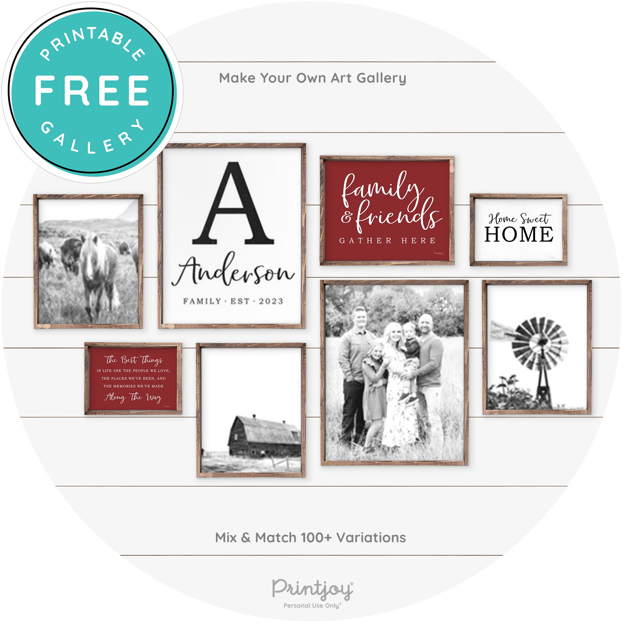 Home Sweet Home Living Room Farmhouse Wall Art Free Printable - Printjoy