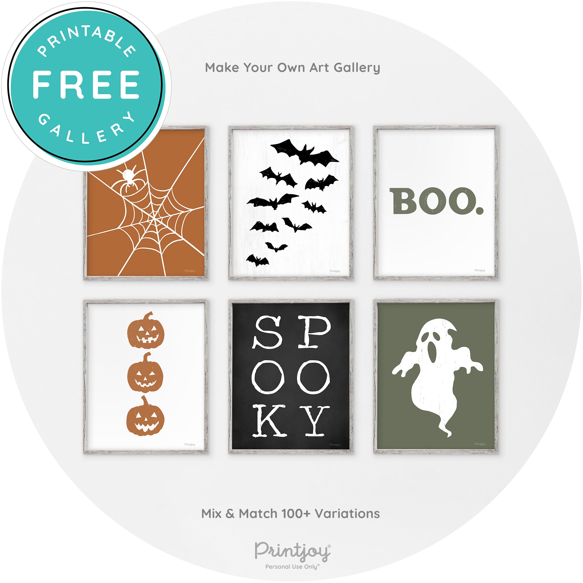 Skeleton Rock On Hand Bones Vintage Halloween Wall Art Free Printable - Printjoy