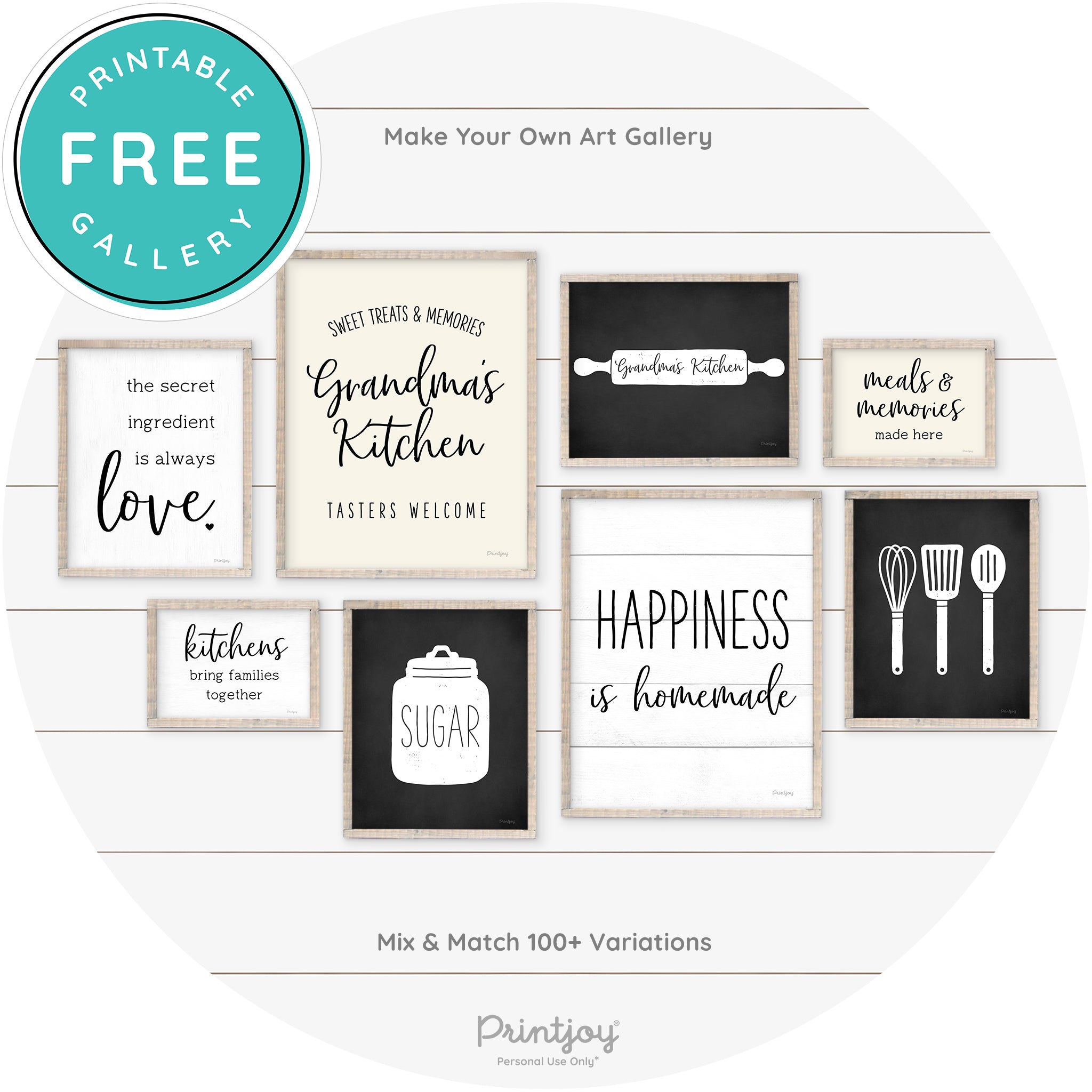 Kitchens Bring Families Together Farmhouse Wall Art Free Printable