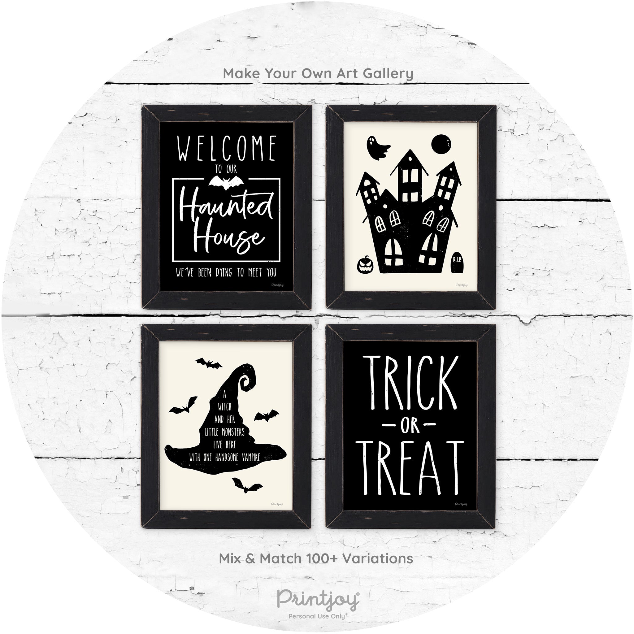 Welcome To Our Haunted House Halloween Wall Art Free Printable - Printjoy