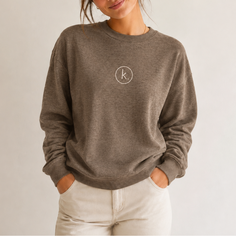 Minimal Personalized Monogram Womens Knitted Sweater