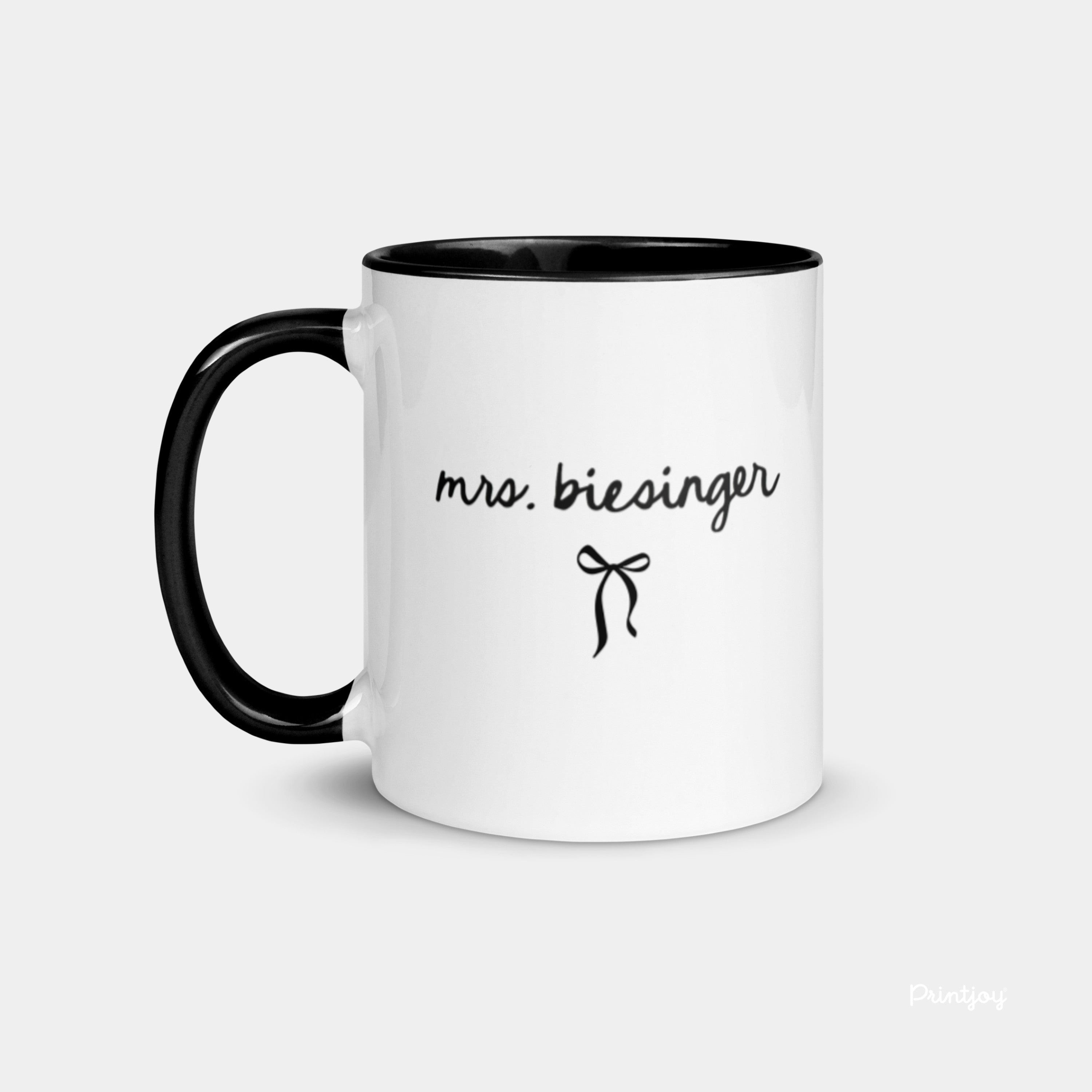 Whimsical Personalized Wedding Gift for Bride Invite Bow Mug