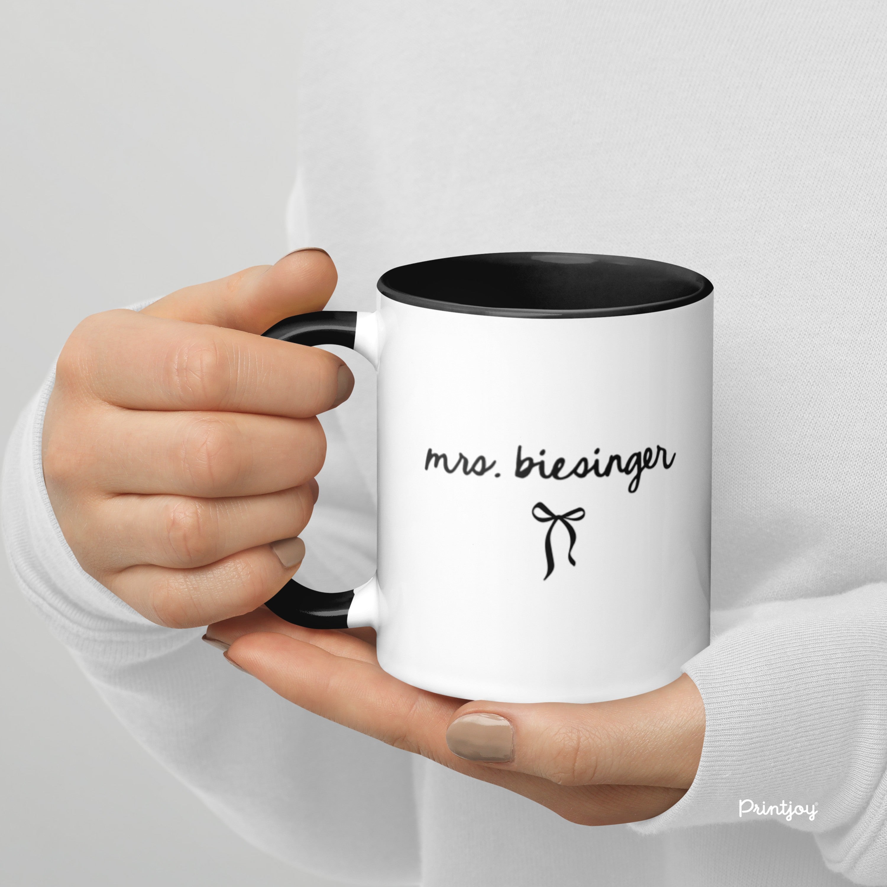 Whimsical Personalized Wedding Gift for Bride Invite Bow Mug
