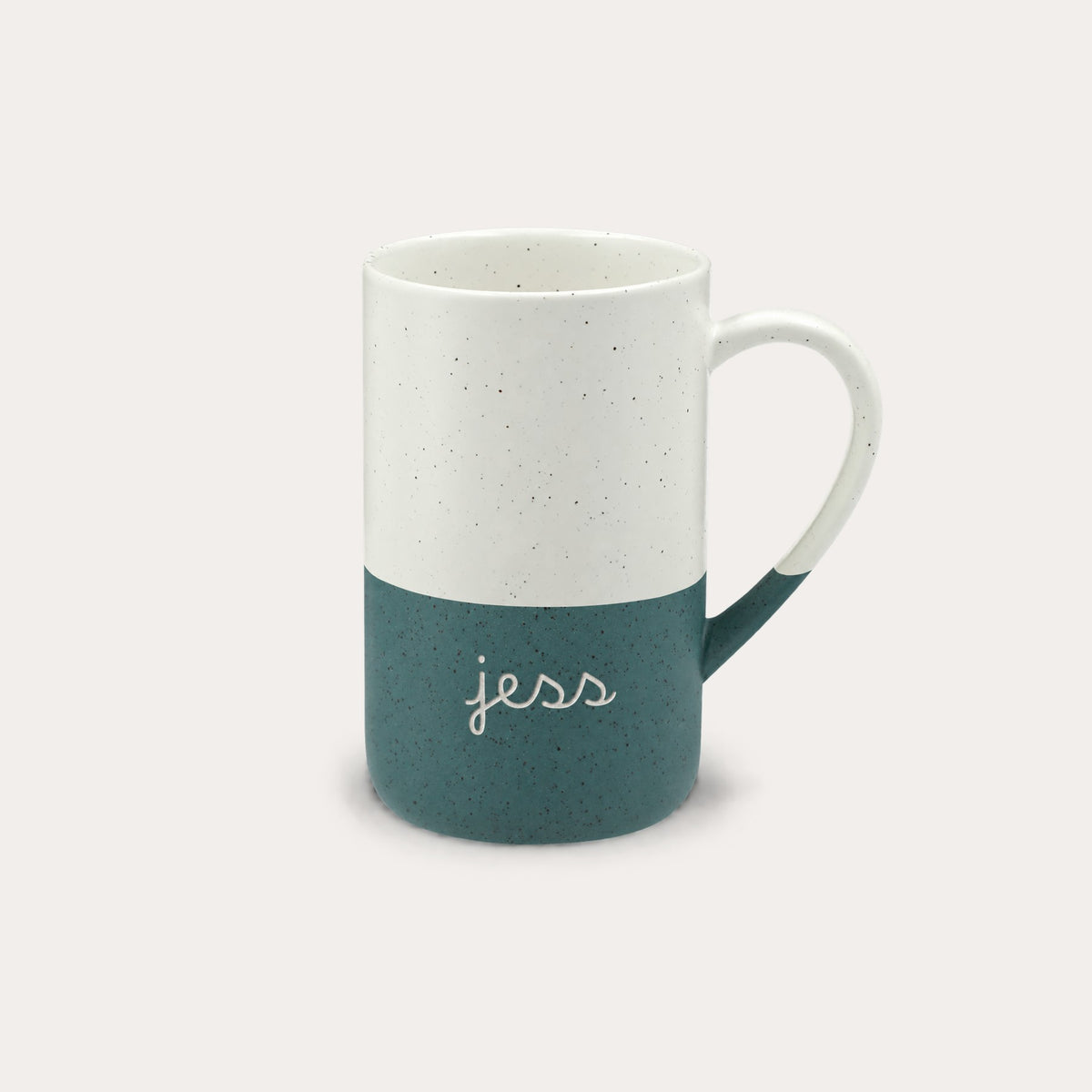 Personalized Speckled B&W Name 13oz Ceramic Mug