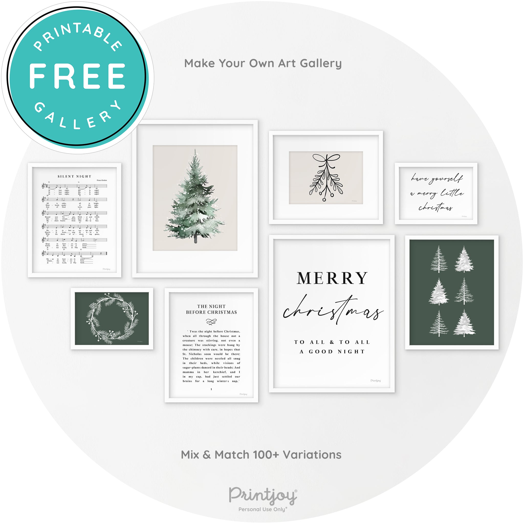 Merry Christmas To All Good Night Transitional Wall Art Free Printable