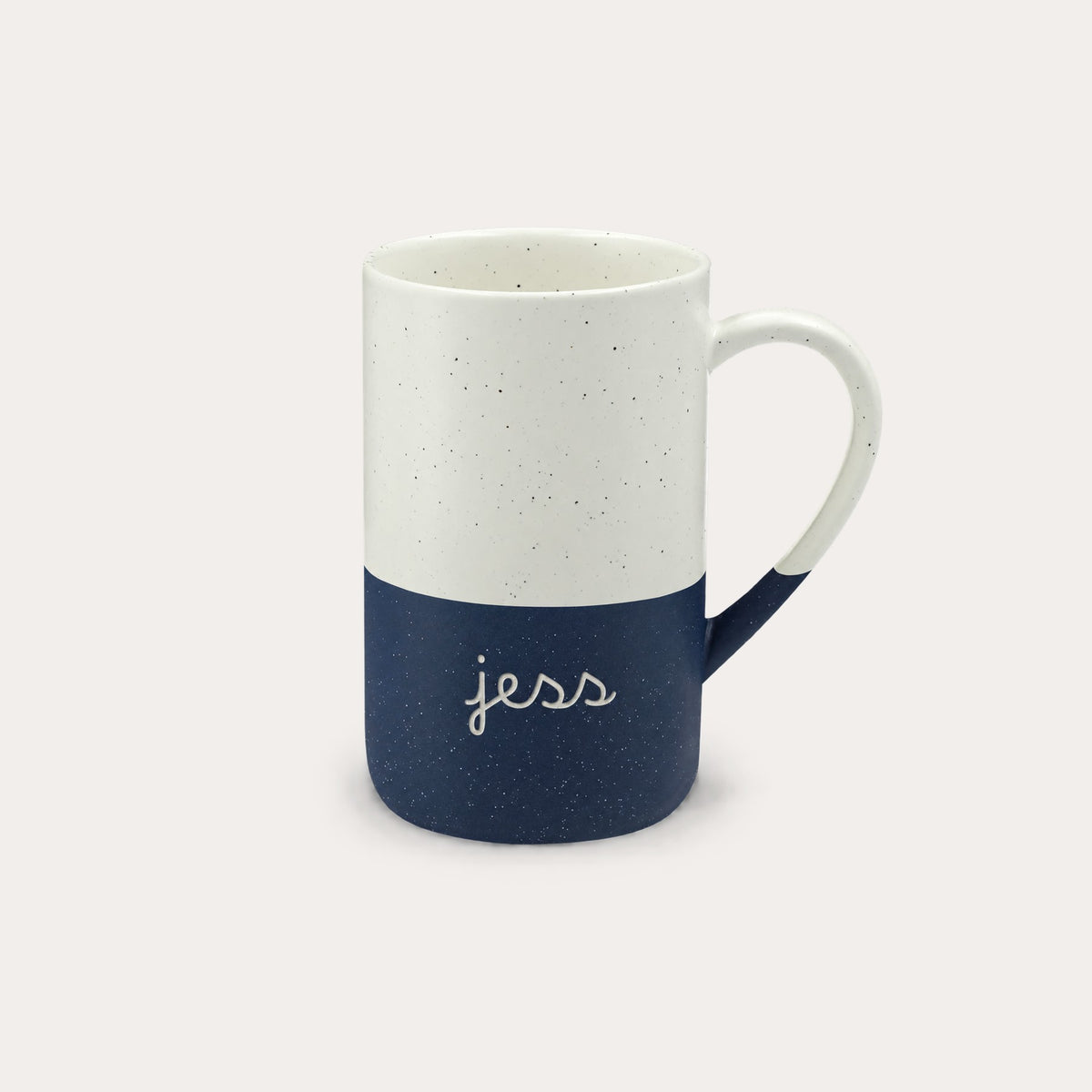 Personalized Speckled B&W Name 13oz Ceramic Mug