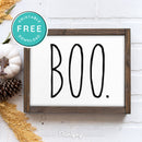 Free Printable Boo Modern Farmhouse Halloween Wall Art Decor Download - Printjoy