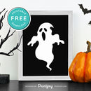 Free Printable Spooky Ghost Halloween Wall Art Decor Download - Printjoy