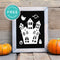 Free Printable Spooky Haunted House Halloween Wall Art Decor Download - Printjoy